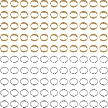 Double Round Ring, Double Ring, Approximately 600 Pieces, Hardware Set, Basic Parts, Jewelry, DIY Use, Crafts, Accessory Parts, Handmade, Handmade (0.24 inch (6 mm), KC Gold + KC Silver)