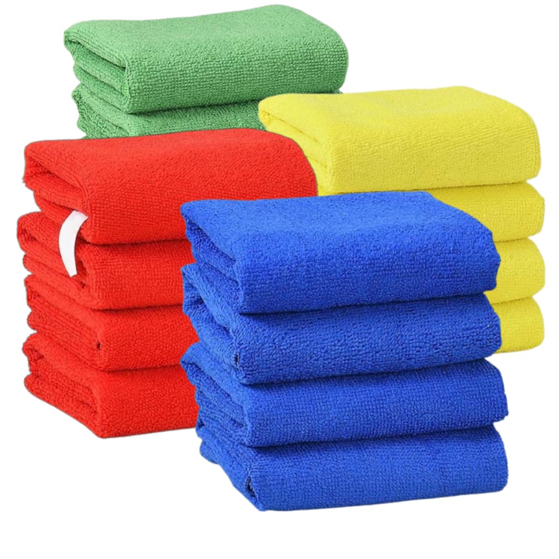 HOMEXCEL Microfiber Cleaning Cloth,12 Pack Cleaning Rag,Cleaning Towels with 4 Color Assorted,16"X16"(Green/Blue/Yellow/Red) (B0CJQHZ5HP) Amazon Price History, Amazon Price Tracker