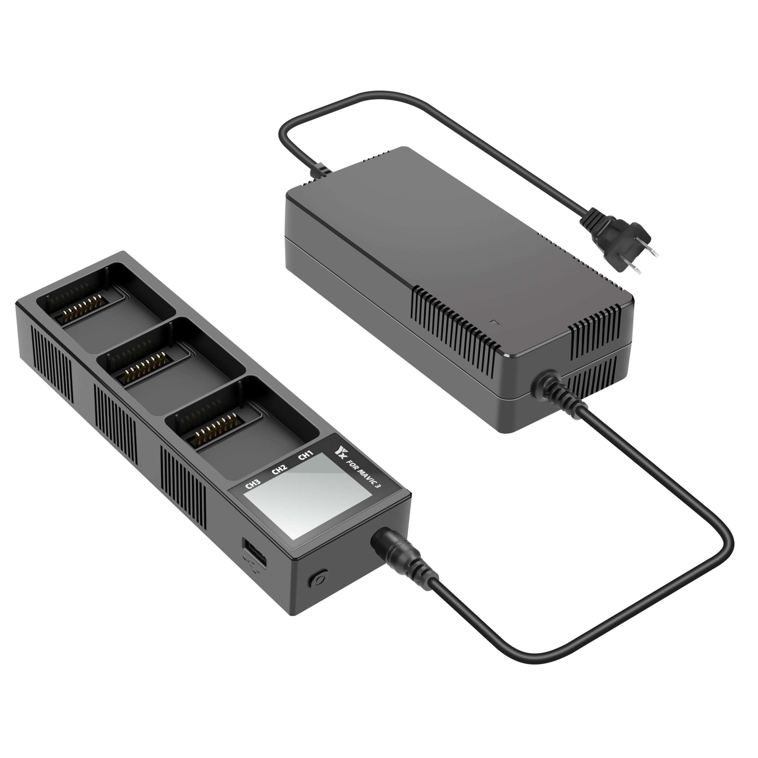 LYONGTECH LCD Battery Home Charger & Car Charger for DJI Mavic 3