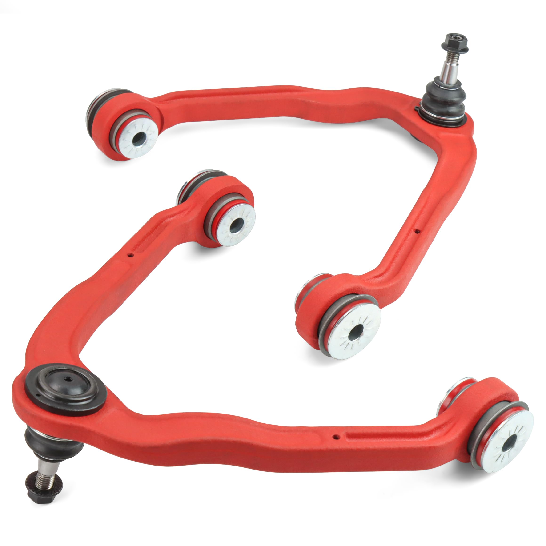 Photo 1 of Front Upper Control Arms for 1999-2006 Chevy Silverado/GMC Sierra 1500, Chevy Tahoe Avalanche Express, GMC Savana Yukon, Cadillac Escalade, OE-Upgrade Forged Design - K80942, Wrinkle-Red