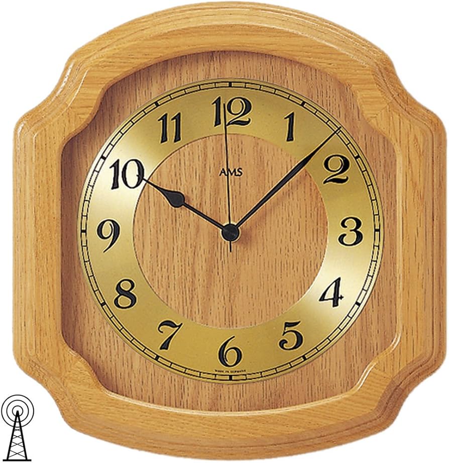 funk wanduhr holzoptik