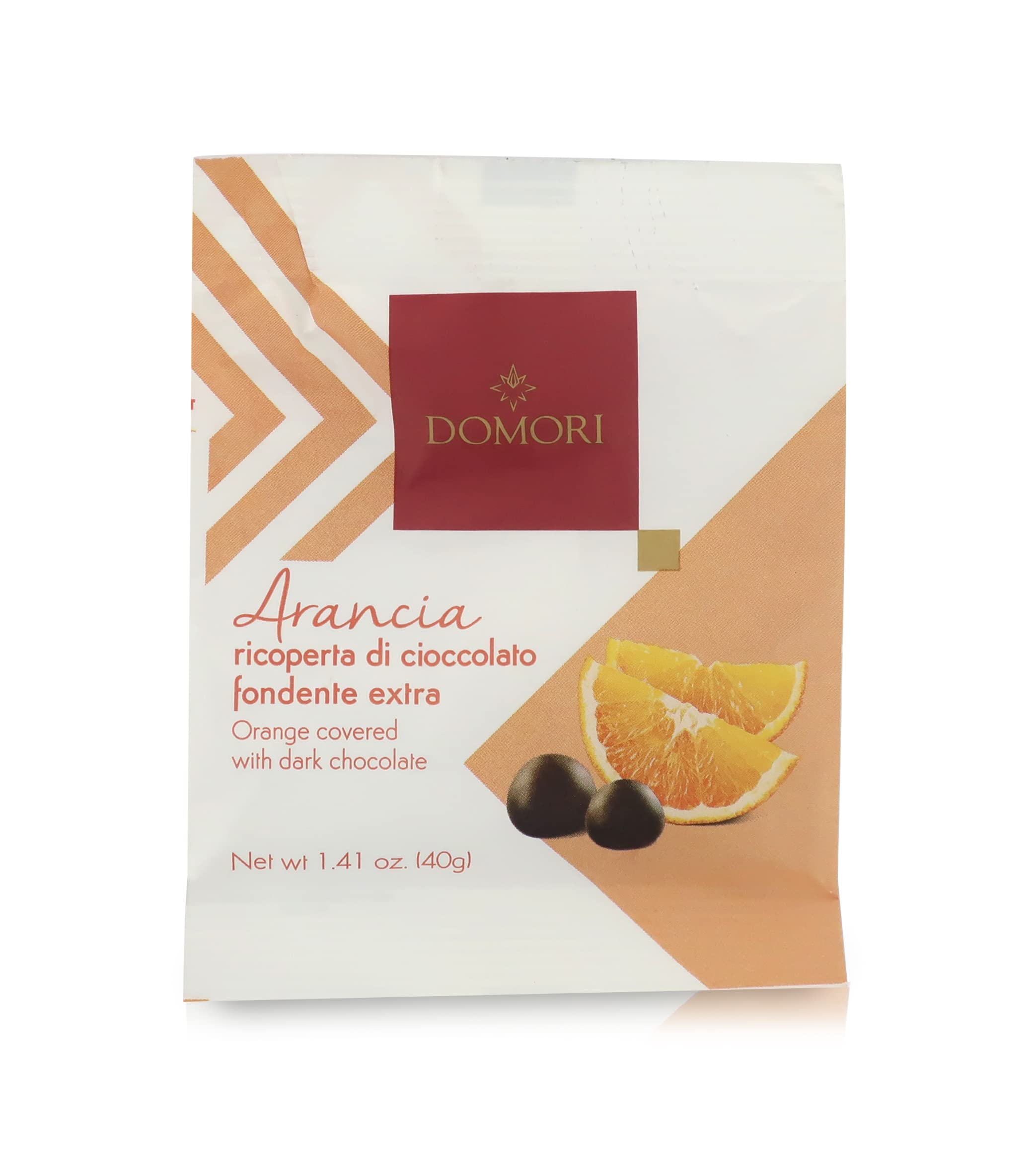 18 Pacchetti di Dragées all'Arancia, Cubetti di Scorza d'Arancia Candita Ricoperti di Cioccolato Fondente, 40 Grammi (Tot. 720g)