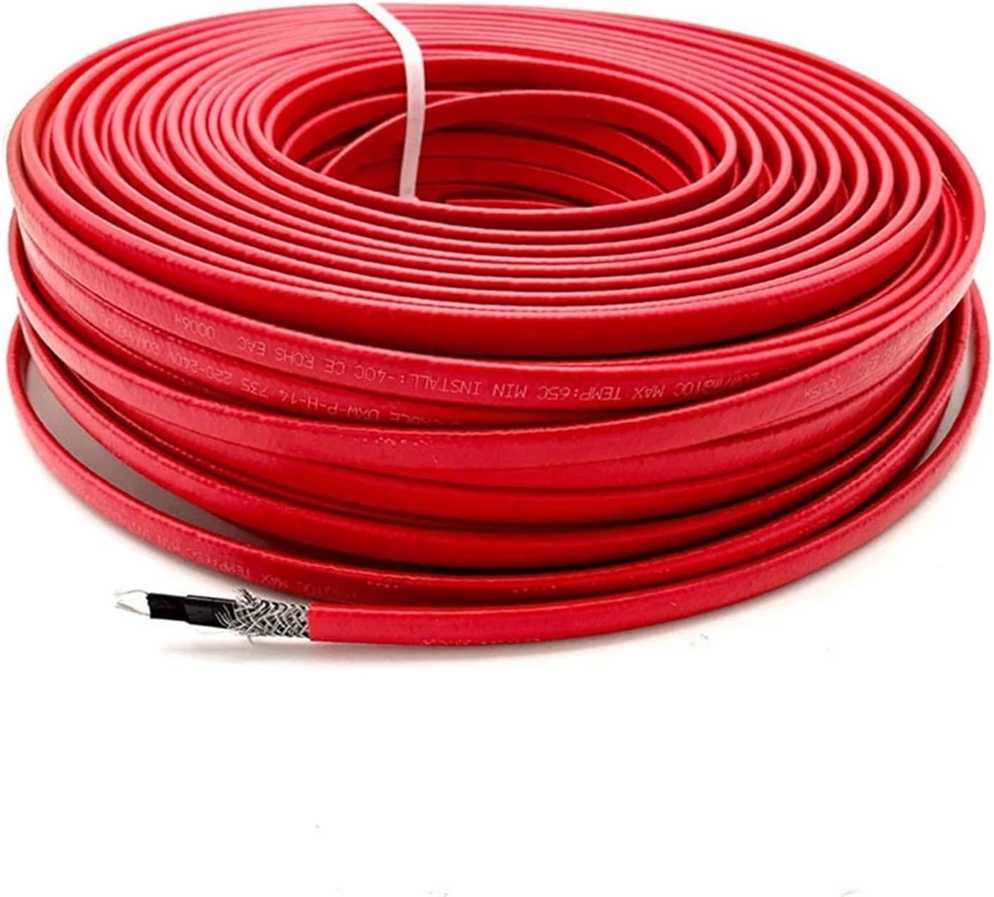 5/50/100m 220V 14mm Self Regulating Heating Cable Snow Melting Pipe Anti-Freeze Protection DXW-P-H-14 Roof Deicing Warm Wire(5 Meters)