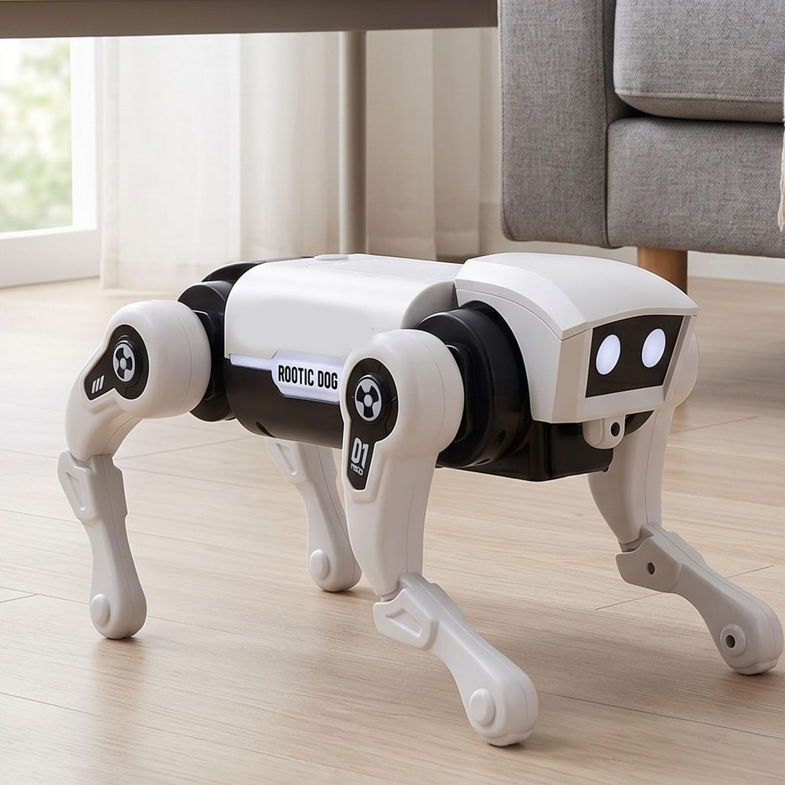 JTLB Perro Robot Controlado por Voz AI, Mascota Electrónica Programable Interactiva con Control Remoto, para el Aprendizaje de Codificación de Niños