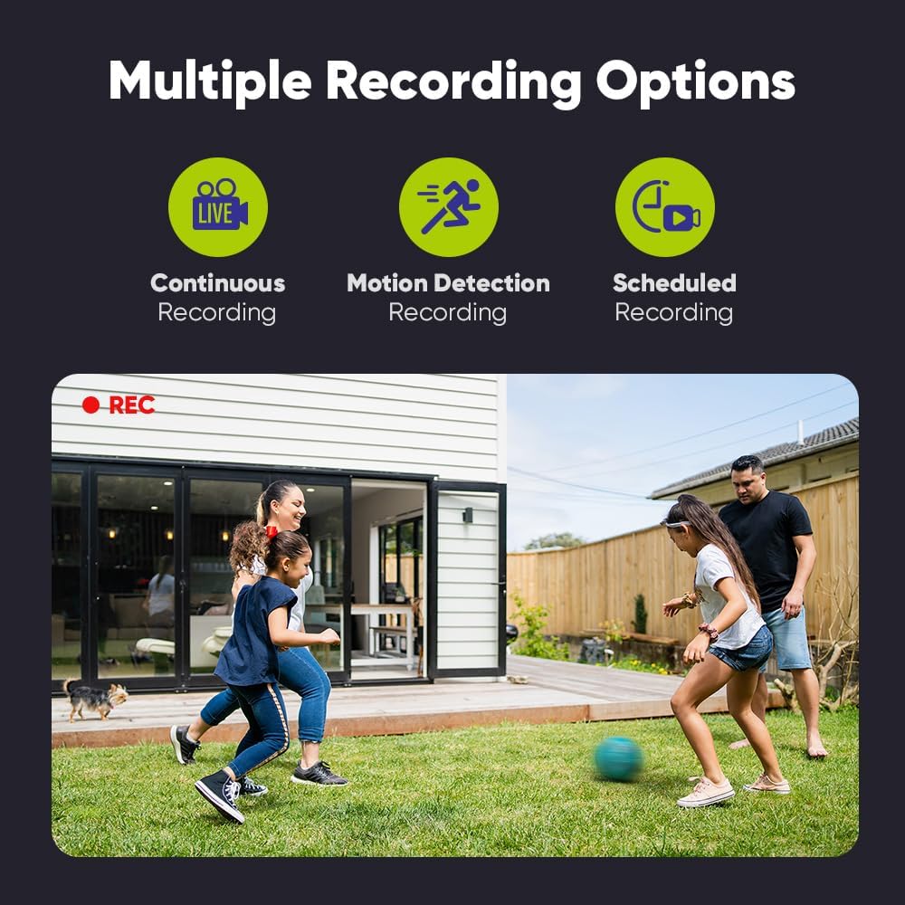 SANNCE Système de caméra de Surveillance 8CH 1080P 5 en 1 CCTV DVR avec Disque Dur de 1 to 4 × 2 MP caméras de Surveillance filaires étanches avec Vision Nocturne de 100 Pieds, Alarme de Mouvement