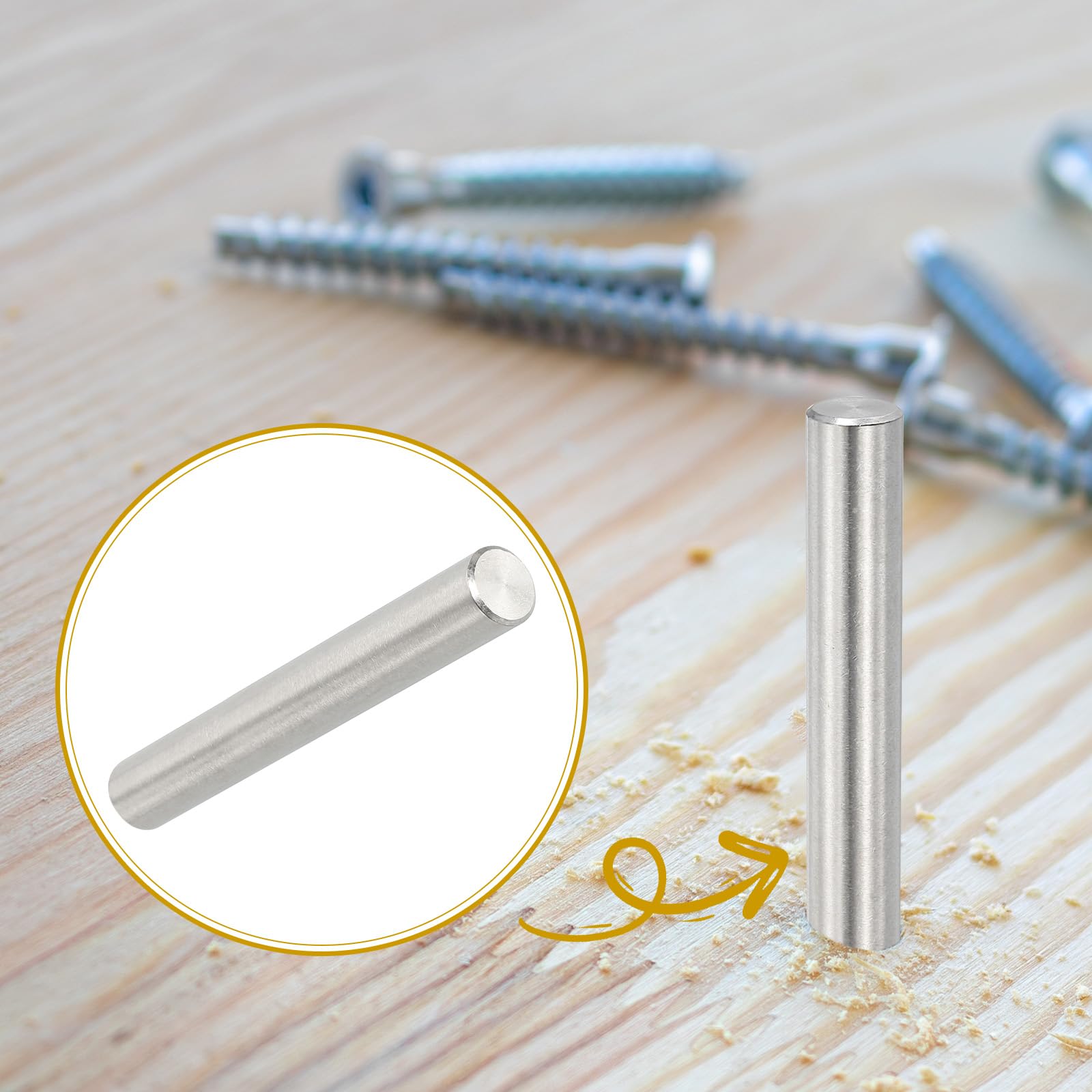 PATIKIL 10mm x 80mm Dowel Pin Stainless Steel - Image 4