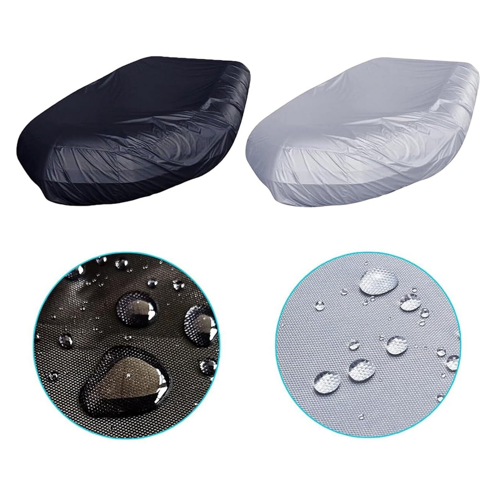 Schlauchboot-Abdeckung, UV-beständige Schlauchboot-Abdeckung, Bootsabdeckung, strapazierfähige wasserdichte Segeltuch-Bootsabdeckung, für Schlauchboote(Color:Gray,Size:330 * 165 * 46cm)