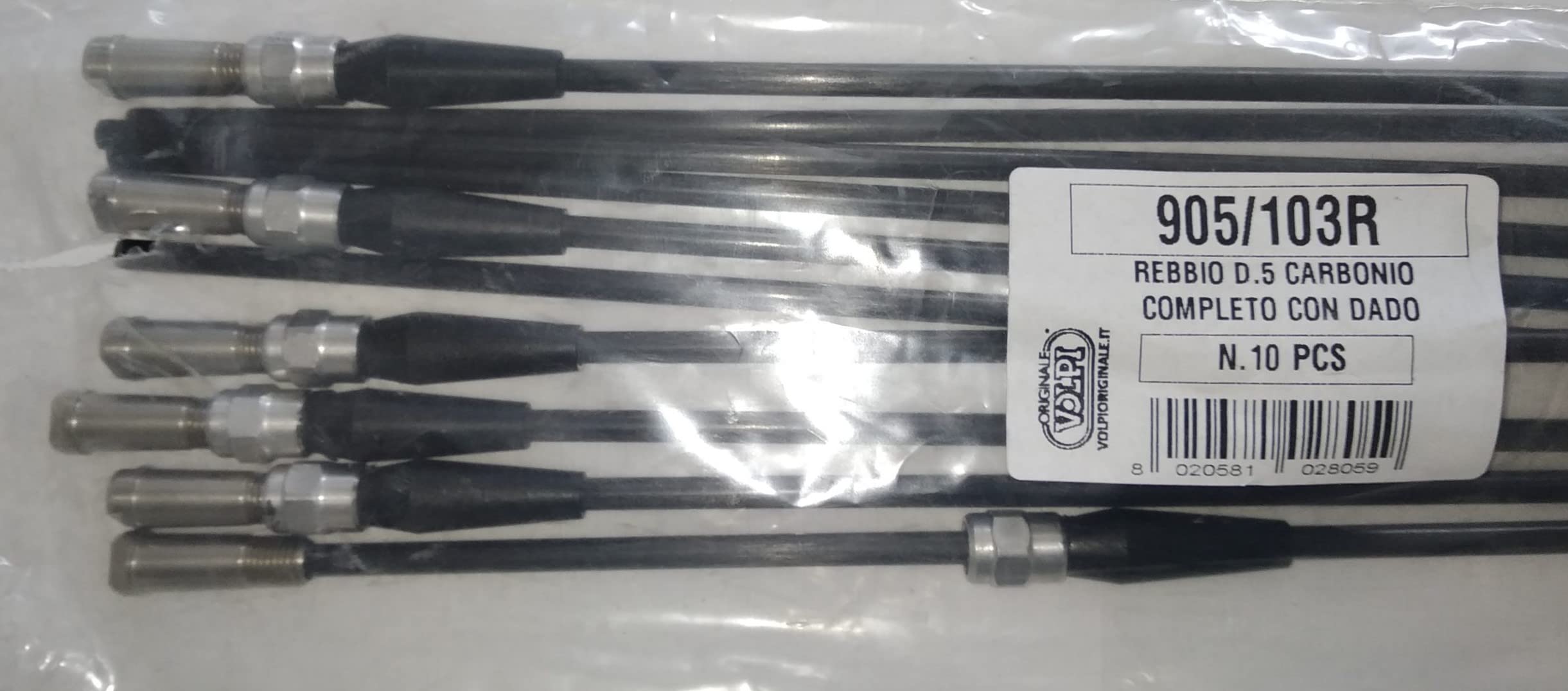 ASTINA - REBBIO D.10X290 CARBONIO COMPLETO COD. 703/103 PER GIULIVO Volpi Mod 703 705 L Xl Bp