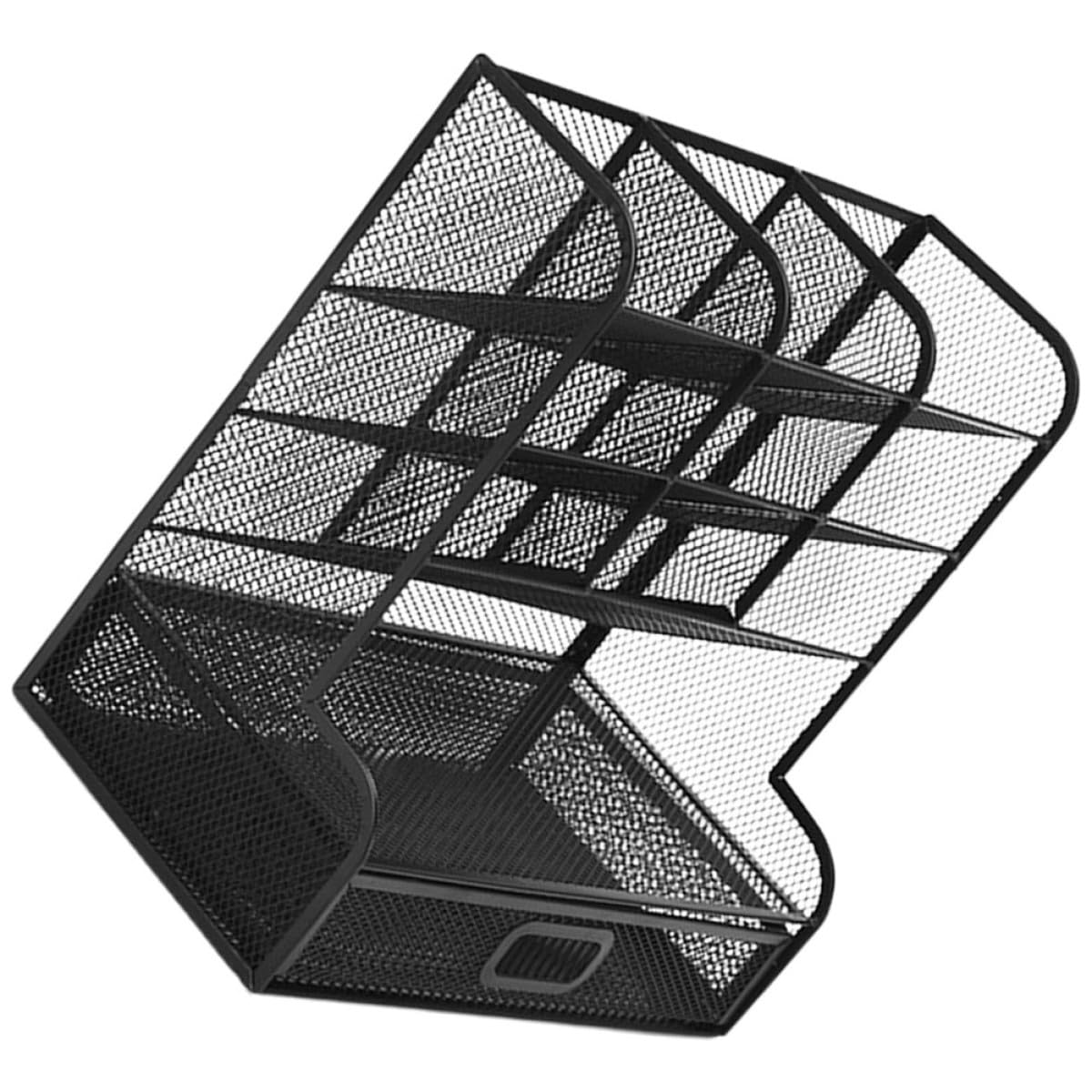 Metall Aufbewahrungsbox mit 9 Fächern Praktischer Schreibtisch Organizer für Bürobedarf und Kosmetik Multifunktionaler Stiftehalter in Schwarz