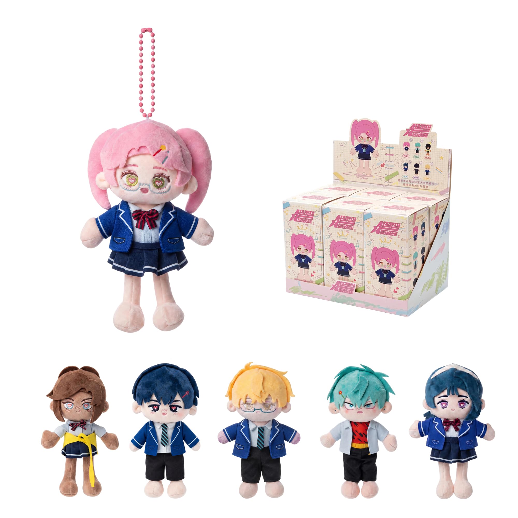 YJacuing Alien Stage Anakt Arts High School Blind Box Chibi Plüsch Taschenanhänger