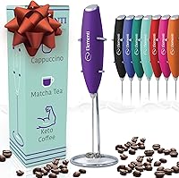 Vista 14 de Elementi Mezclador de bebidas de mano - Agitador de bebidas eléctrico para bebidas en polvo - Varita mezcladora de polvo de proteína y espumador