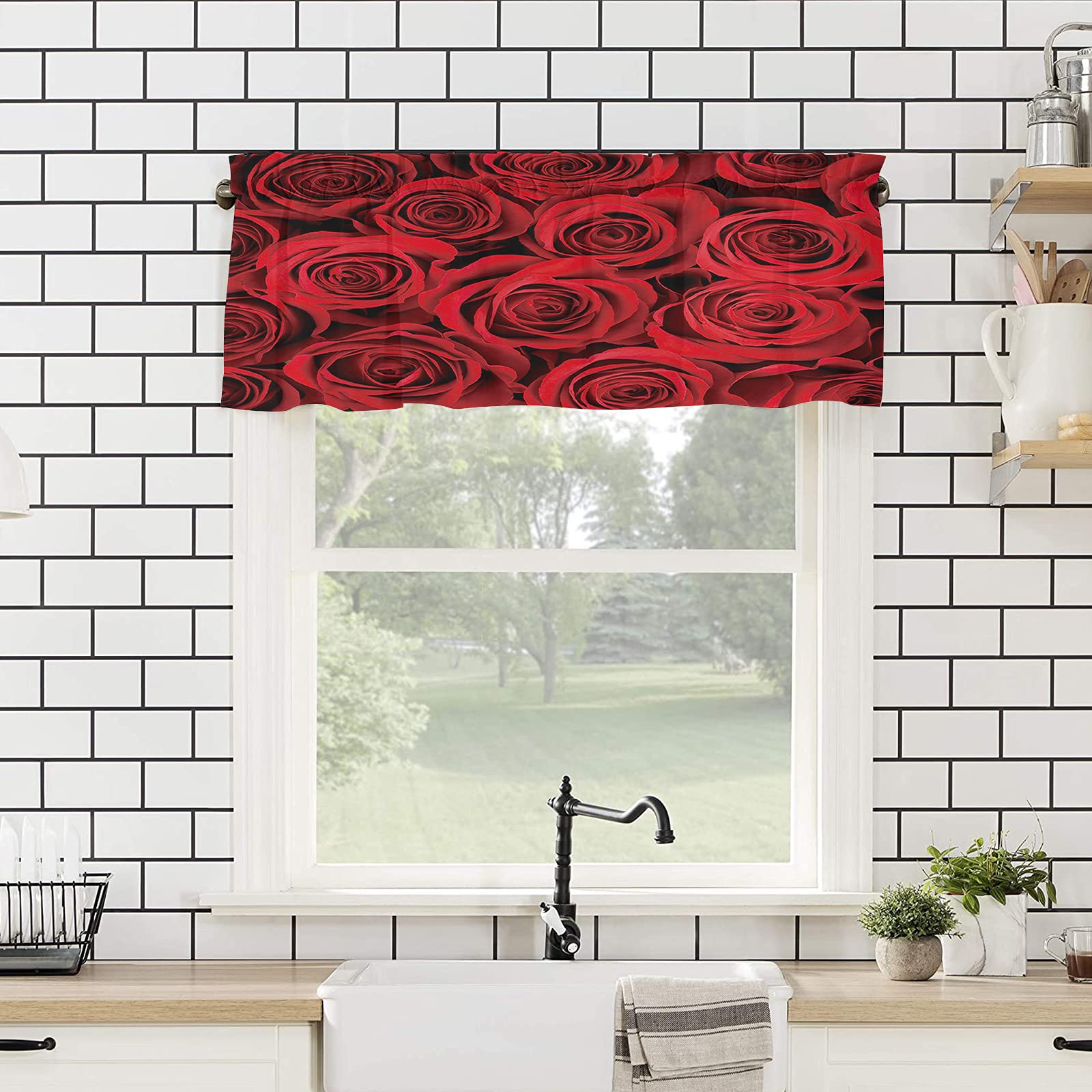 Mantovana Per Tende A Forma Di Stella Di Natale – 137x45 Cm – Tasca Per Asta – Mix Lino E Poliestere – Stile Rustico