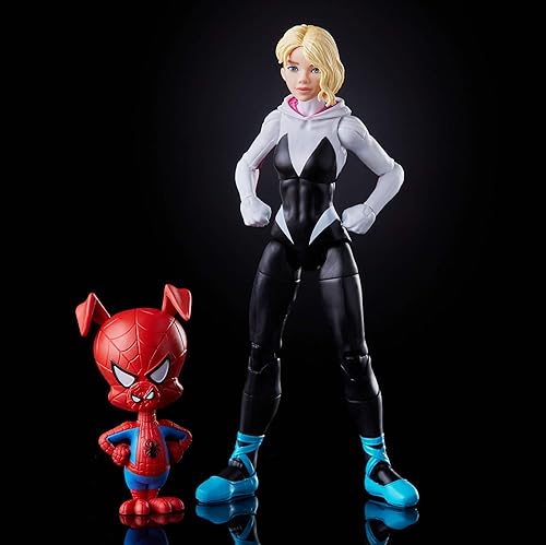 Miniatura 12 de Spider-Man Hasbro Marvel Legends Series Into The Spider-Verse Gwen Stacy - Figura de acción coleccionable de 6 pulgadas, con figura miniatura de