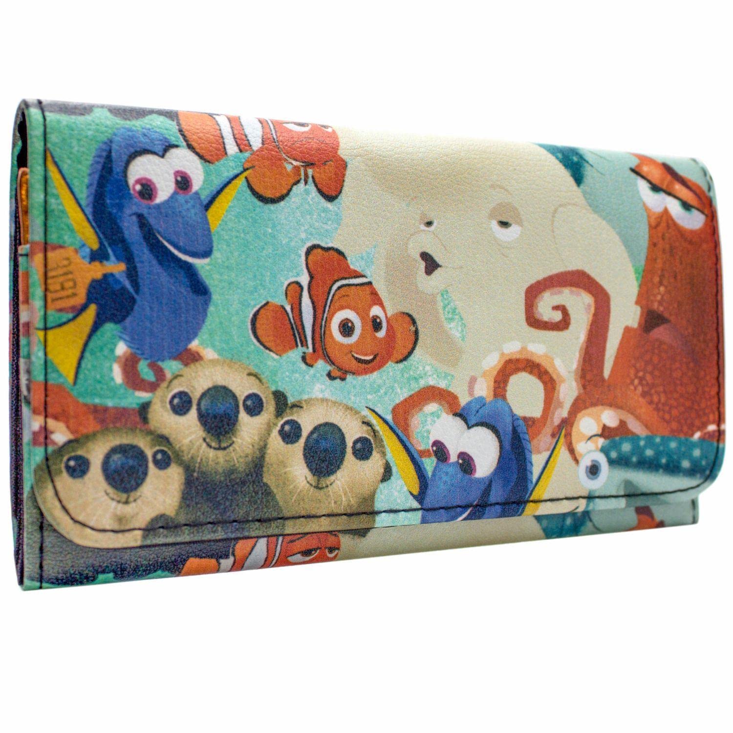 AnimationFinding Dory Nemo Hank Destiny Multicolor Tri-Fold Women's Wallet, multicolour, Taglia Unica, Tri-Fold
