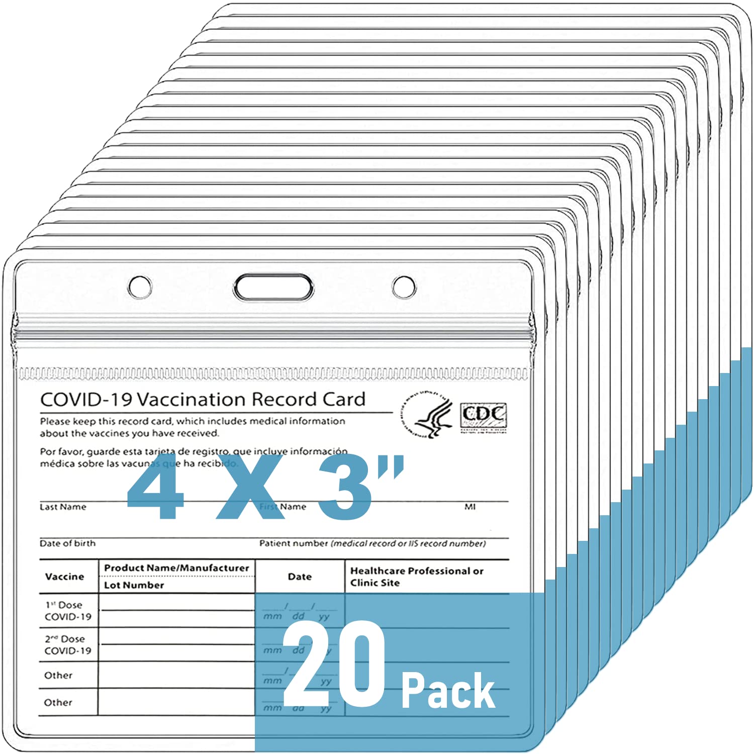 Garfoniex Leather CDC Vaccine Card Holder - Grey, 4x3 Inch, Waterproof Protector Sleeve - View #8