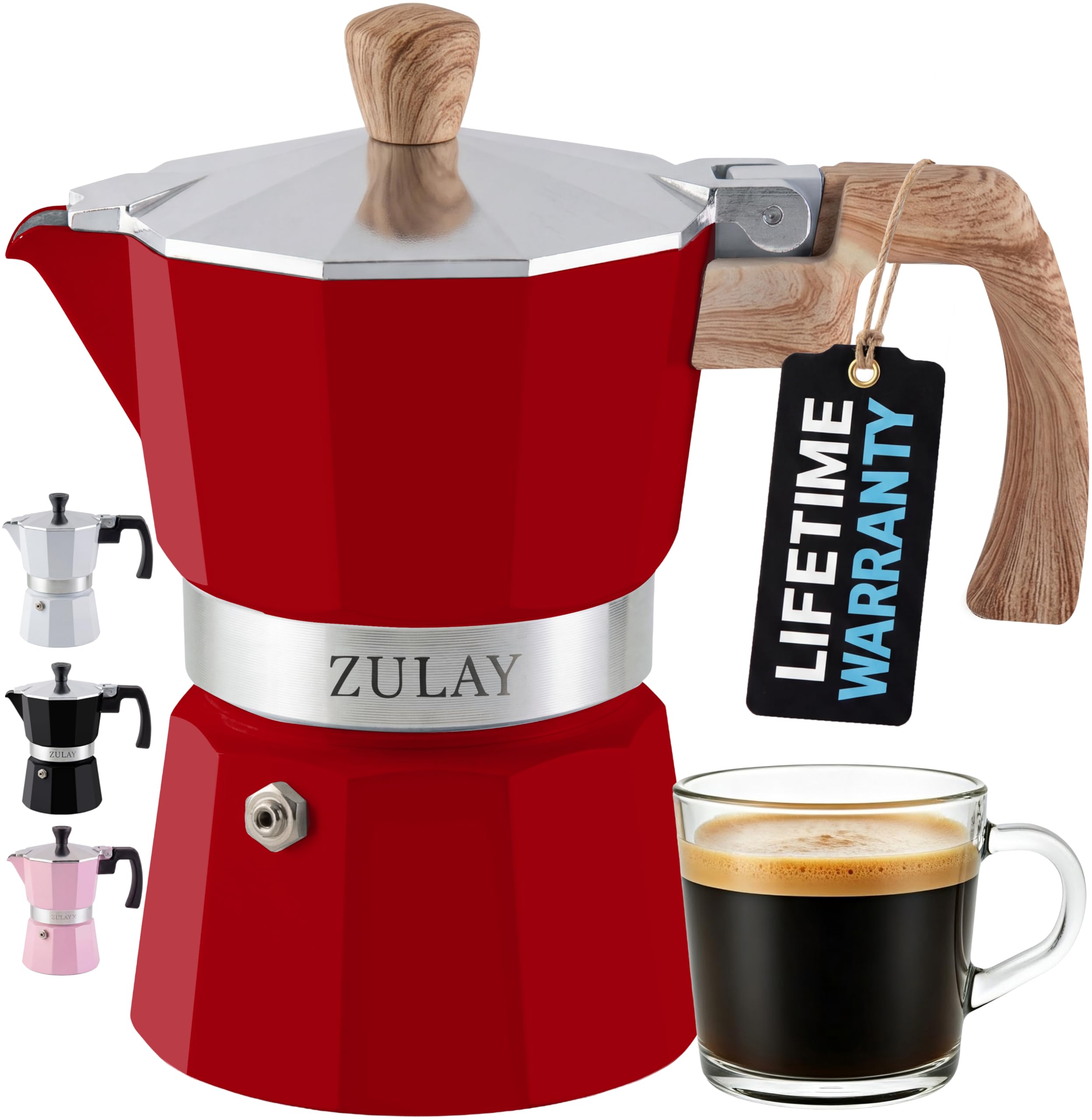 Amazon.com: Zulay Kitchen Stovetop Espresso Maker - Moka Pot 3