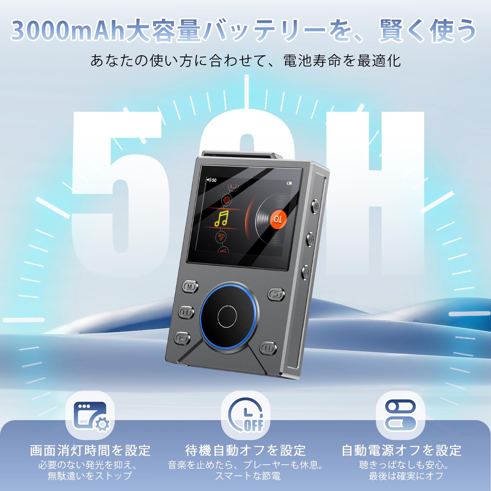 Amazon.co.jp: MP3プレーヤー 64GB Bluetooth5.3 ハイレゾ音楽