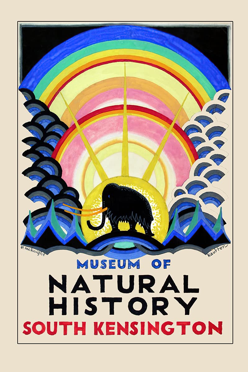 Wallbuddy Vintage London Poster for the Underground Kensington Natural History Museum (61cm x 91cm)