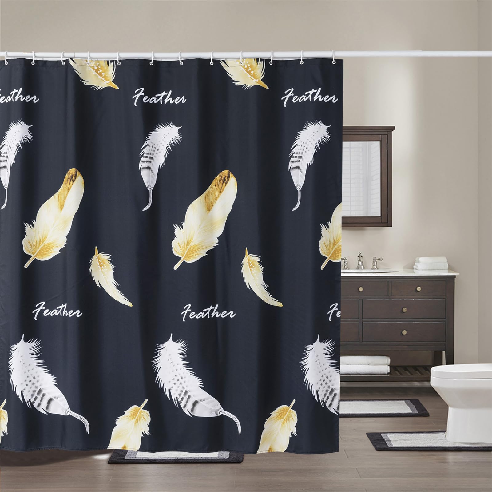 Rideau baignoire 200x240 cm pour une salle de bain moderne et propre