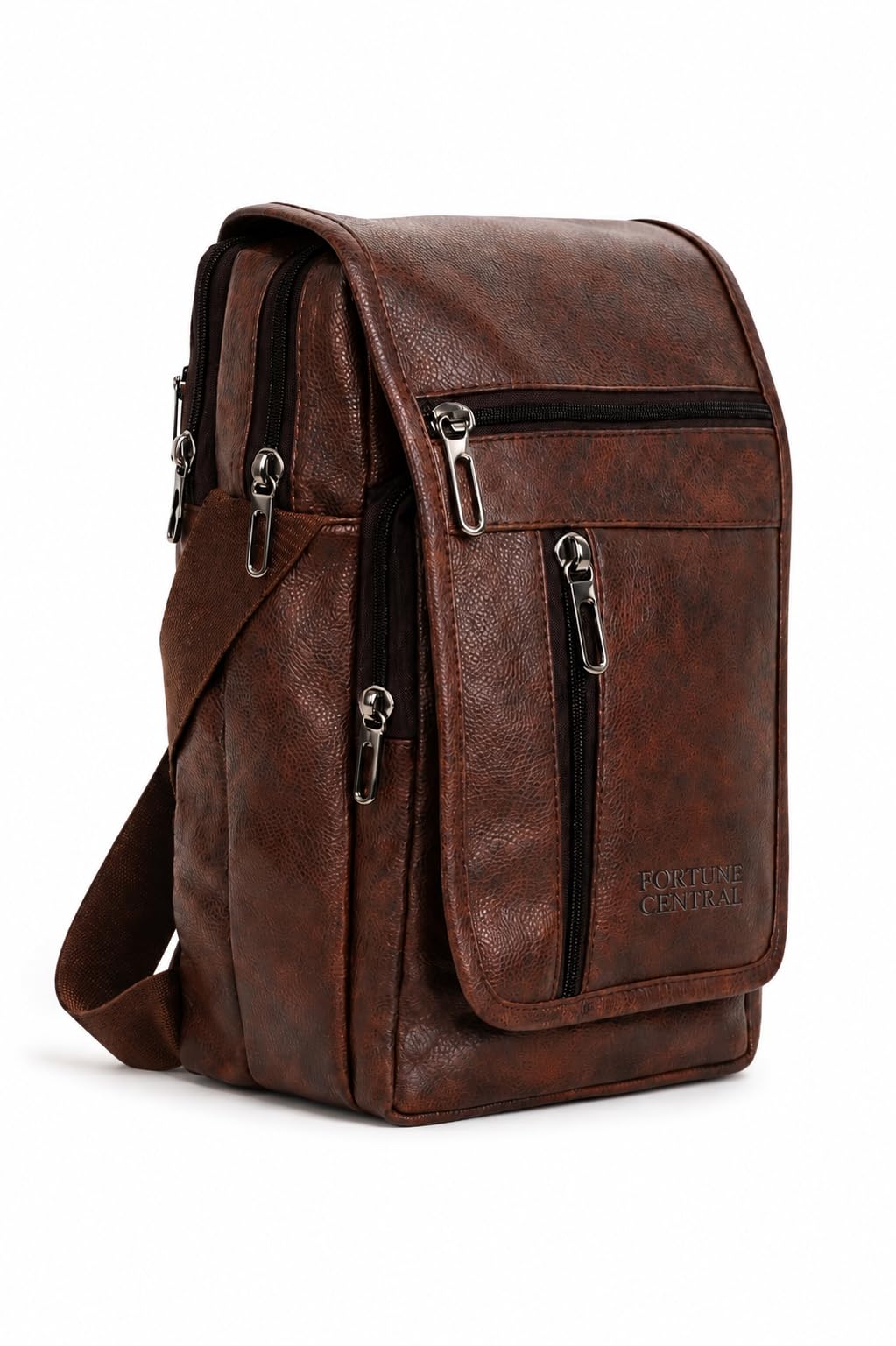 Luxury Sling Bag for Men Crossbody - Waterproof, Lightweight & Stylish Shoulder Bag With One Strap, Comfortable Leather Side Bag For Travel, Office, Biking With Secret Inner Pocket, Made in India-image-49