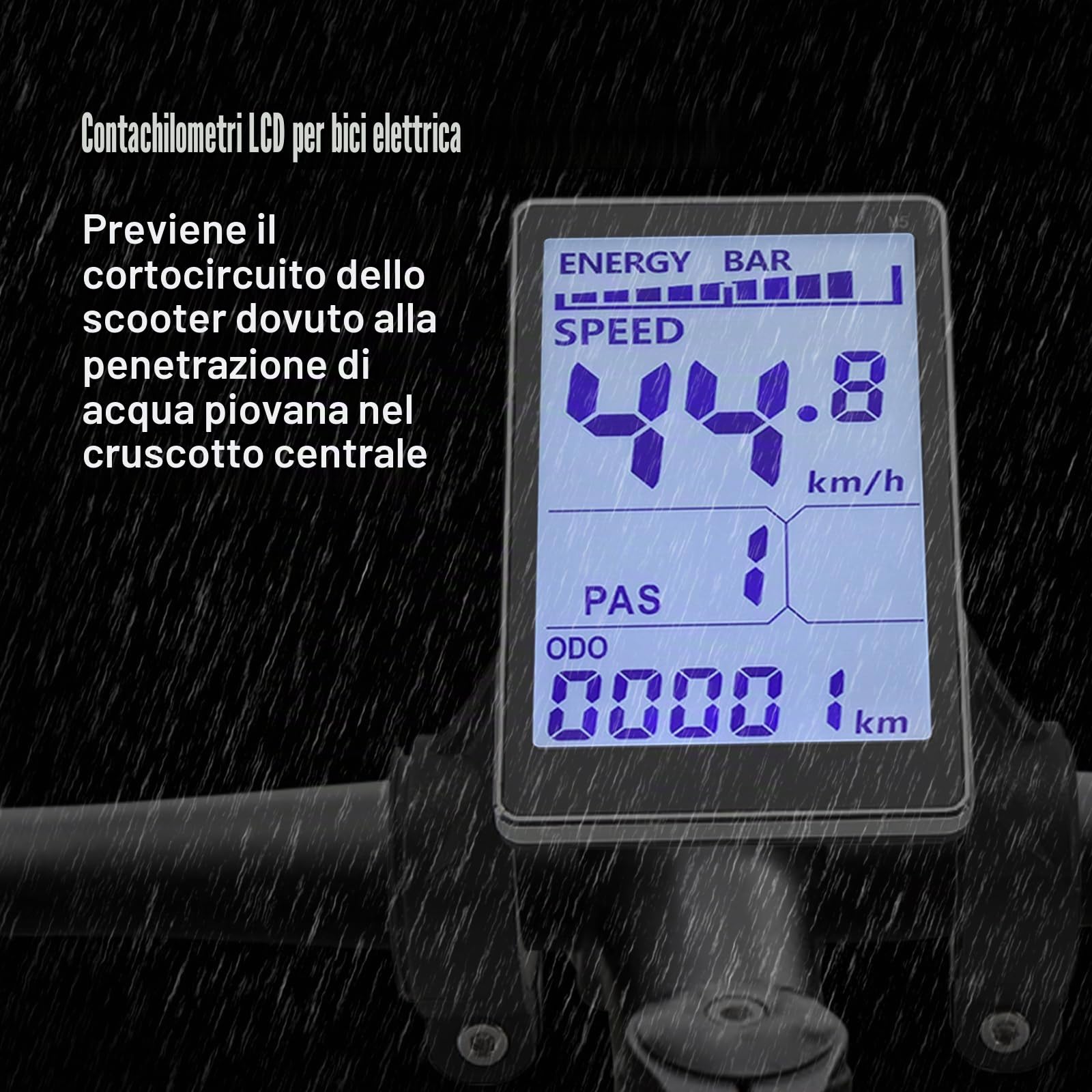 Monitor LCD bici elettrica 24V 36V 48V 60V 5 poli impermeabile scooter elettrico accessori 31,8 22,2 mm