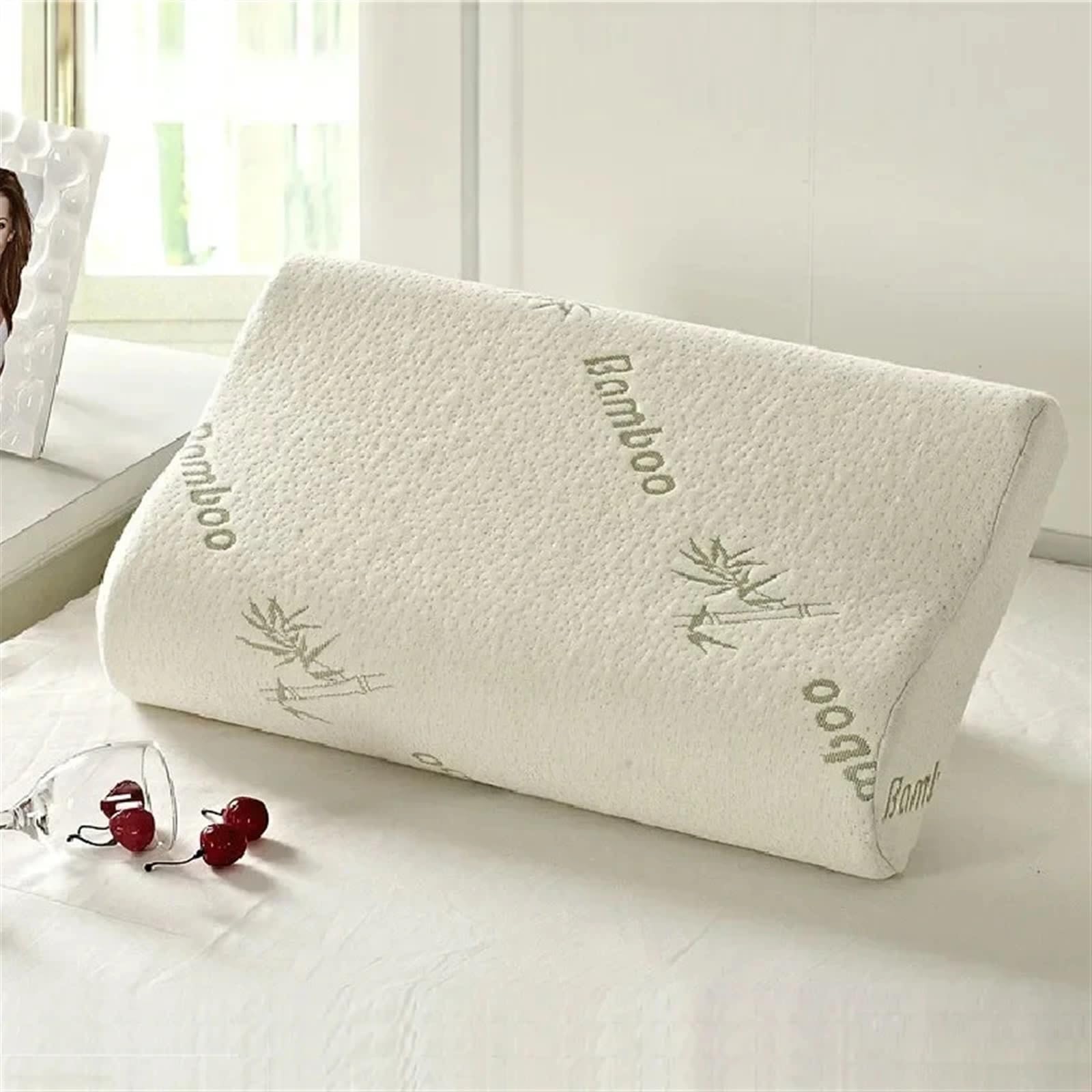 Almohada De Espuma Con Memoria Almohada de espuma viscoelástica Almohada de fibra de bambú Rebote lento Cuidado de la salud Almohada de espuma viscoelástica Almohada de espuma viscoelástica Almohadas