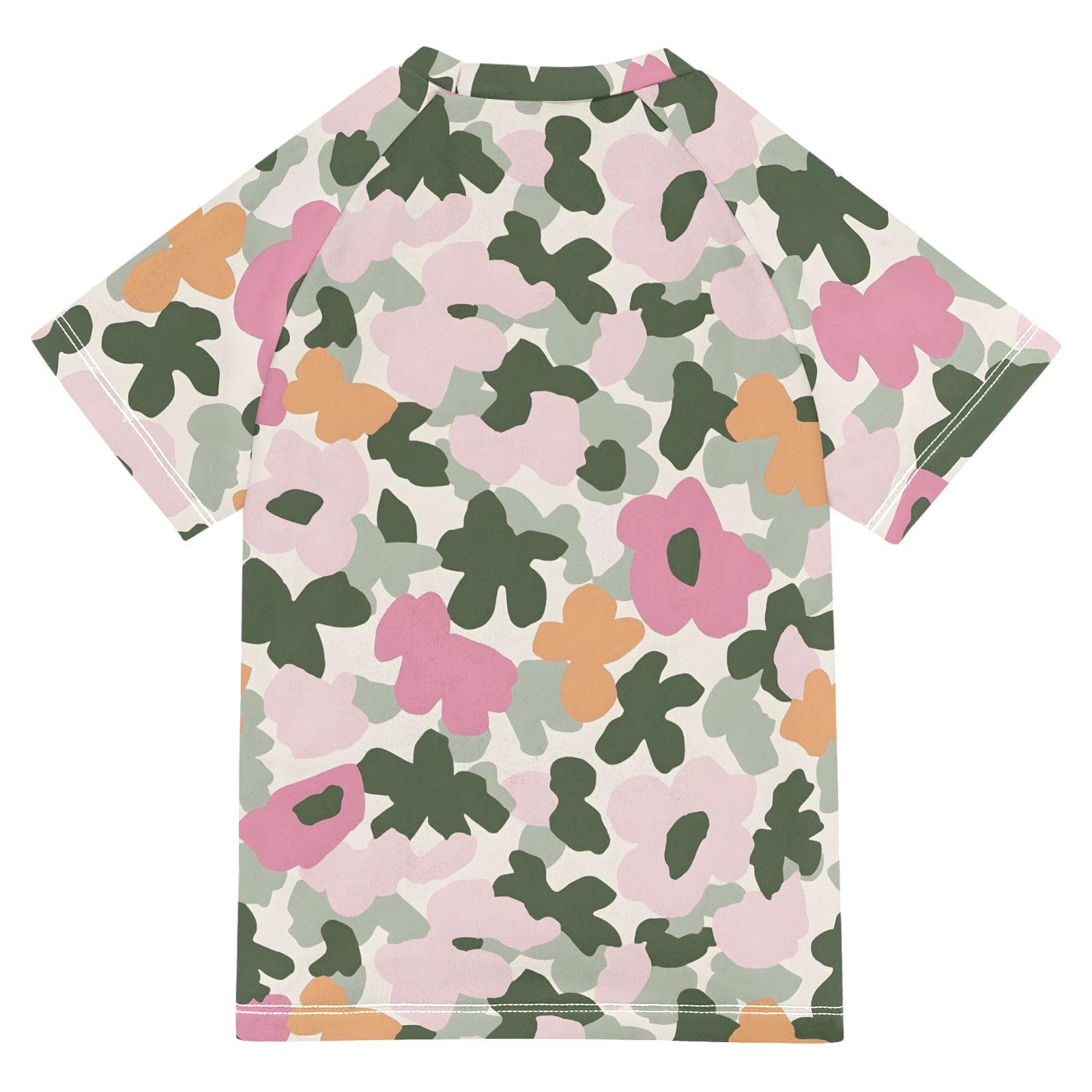 ALAZA Boys Swim Shirt Short Sleeve Rash Guard for Boys Girls UPF 50+ Spotted Gouache Print 9-10T