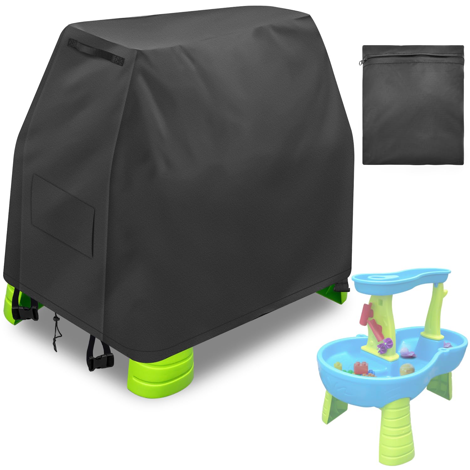 Infowush Kids Water Table Cover For Step 2 Rain Showers Splash Pond Water Table, Outdoor Play Toys Cover for water table for toddlers 1-3, Waterproof