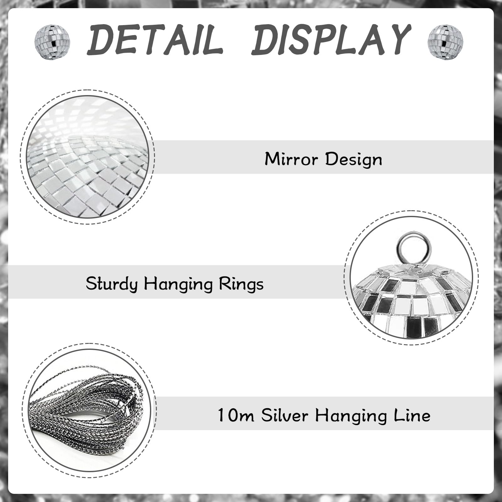 Décor Boules Disco,25 Pièces Boule à Facette Kit,Mini Boule Disco,Boules Disco Décoratives à Accrocher,Miroir Boules à Facettes,Disco Ball, pour Décoration de Gâteaux,Fête,Bar