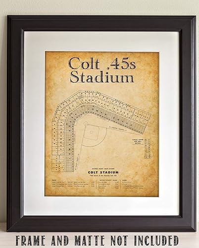 Miniatura 2 de Houston Historic Baseball Stadium Seating Chart 11x14 Unframed Poster  Vintage Ballpark Map, Retro Sports Blueprint Print, Classic Baseball Wall Art