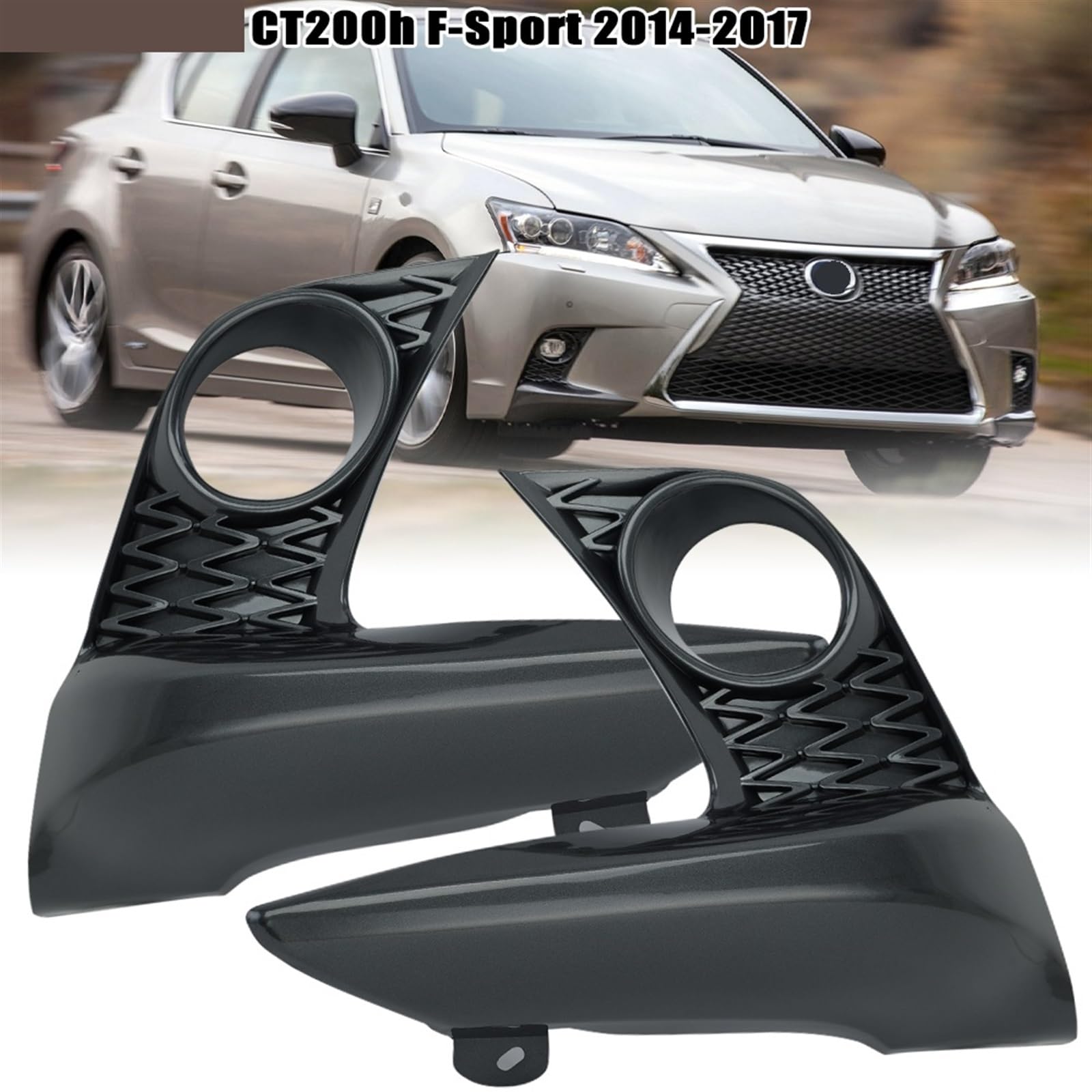 LED Fog Light Pair For 2011-2017 Lexus CT200h - Clear Lens H11 Bulbs 6000K White