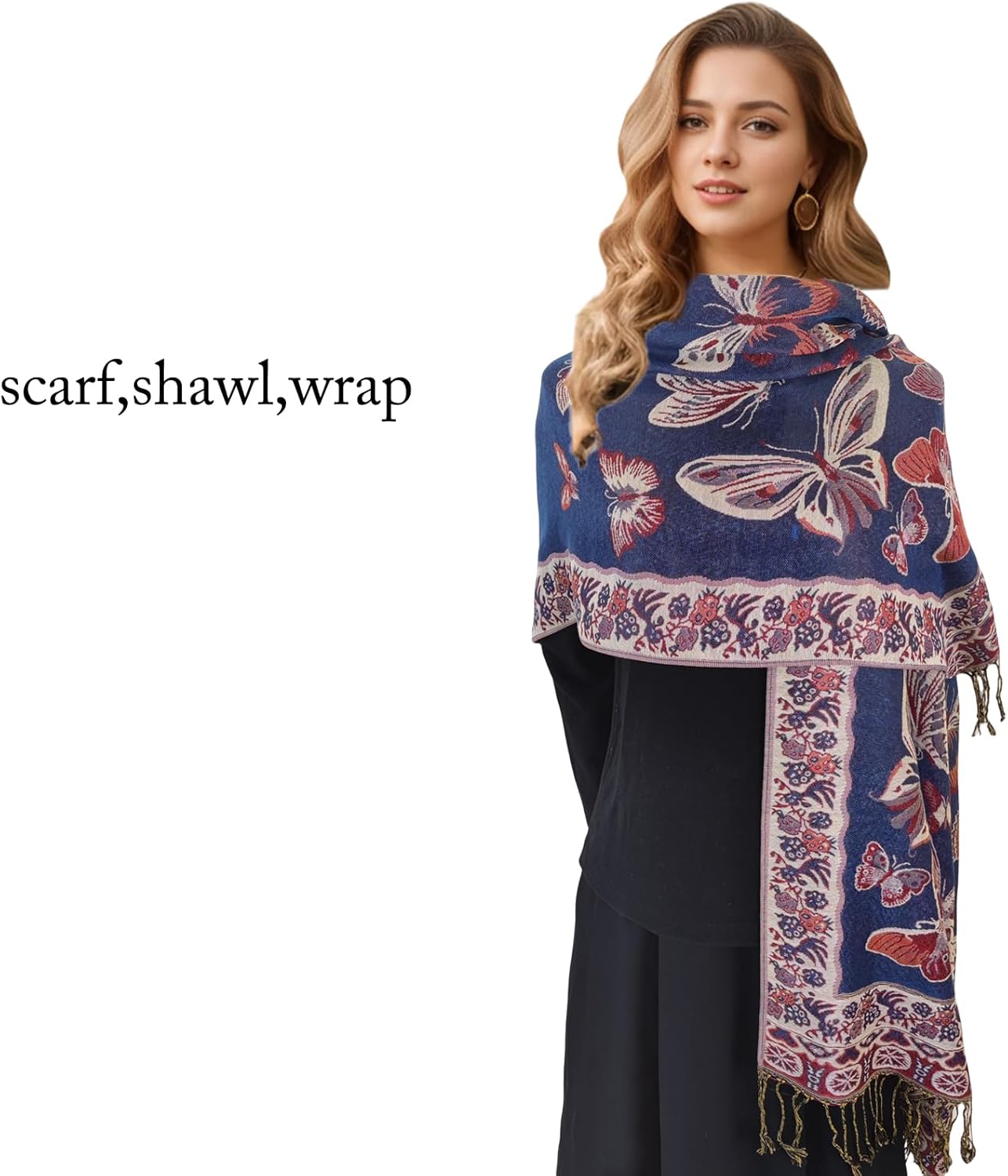 Paisley Pashmina Shawl Wraps for Women Evening Dresses Elegant Soft Rave Scarf Festival Lightweight Scarves Shawls - Image 2