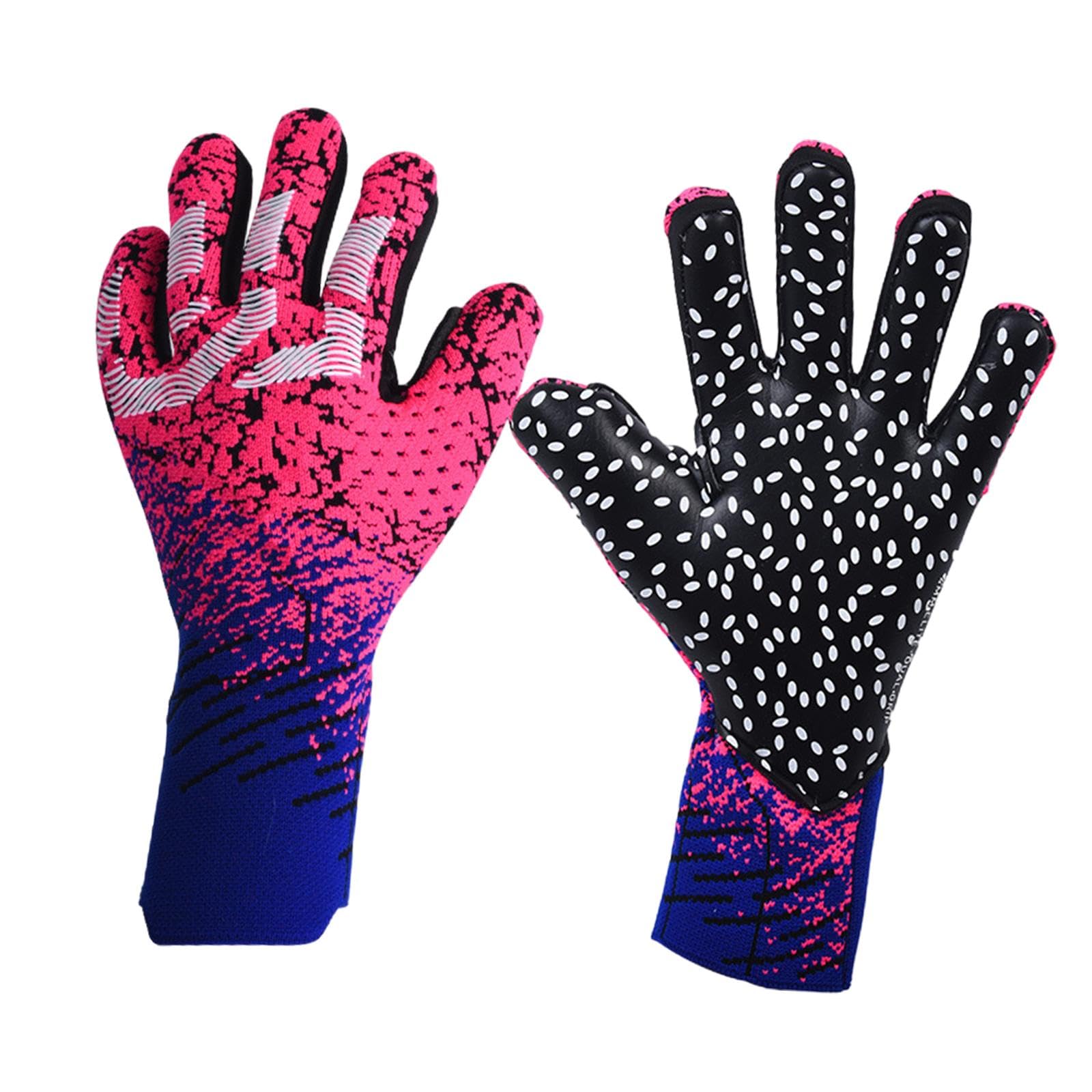 Fashion My Day Football Goalkeeper Gloves Thickened High Performance Sport Goalie Gloves Red and Blue-image-32