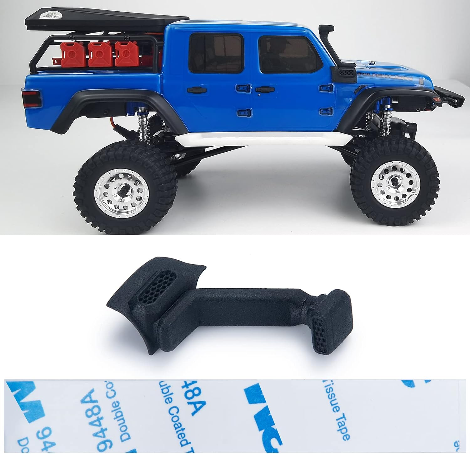 RC Car Plastic Snorkel Hood Mount Wading Throat Snorkel Wading Hose Compatible with 1/24 SCX24 AXI00002 AXI00005 RC Crawler Car Body Shell DIY Decoration Parts, Black