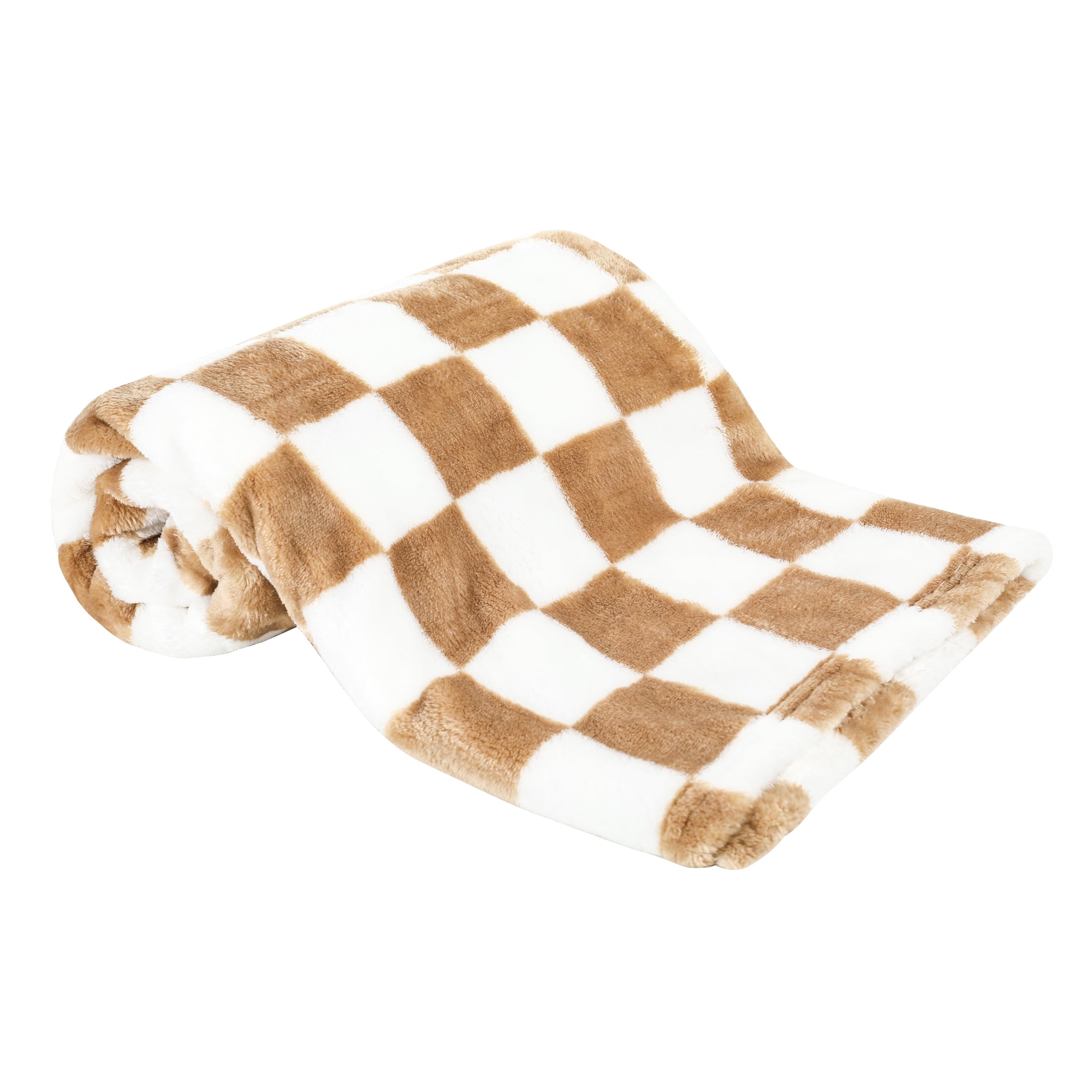 Checkered Baby Blanket for Girls Boys Soft Fleece Fluffy Fuzzy Chessboard Grid Toddler Blanket for Kids Lightweight Bed Blanket for Infant or Newborn Home Decor