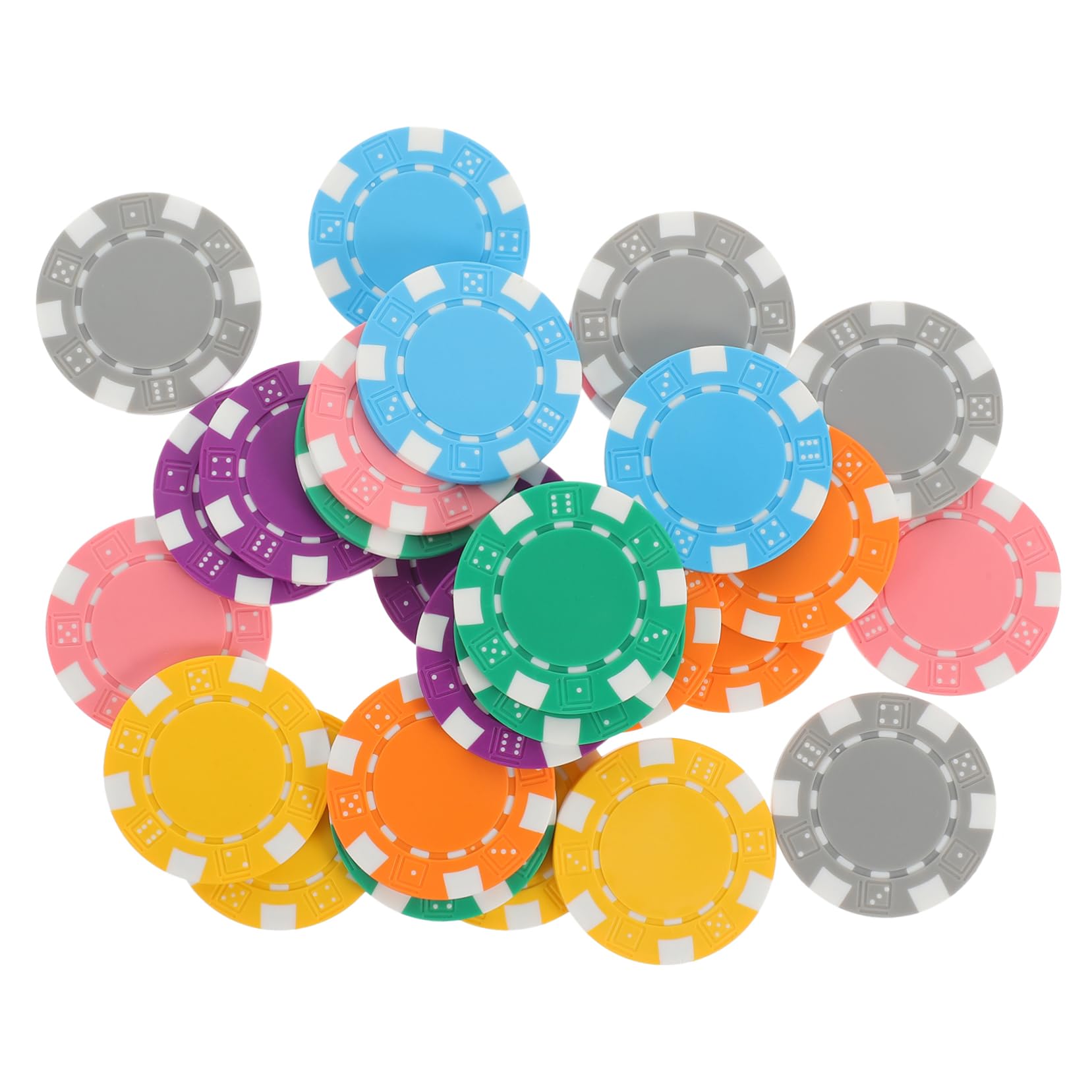 SUPVOX 28pcs Reusable Poker Chips Game Counting Chips Vibrant Colors for Home Poker Parties and Games Smooth Edges for Game Rooms