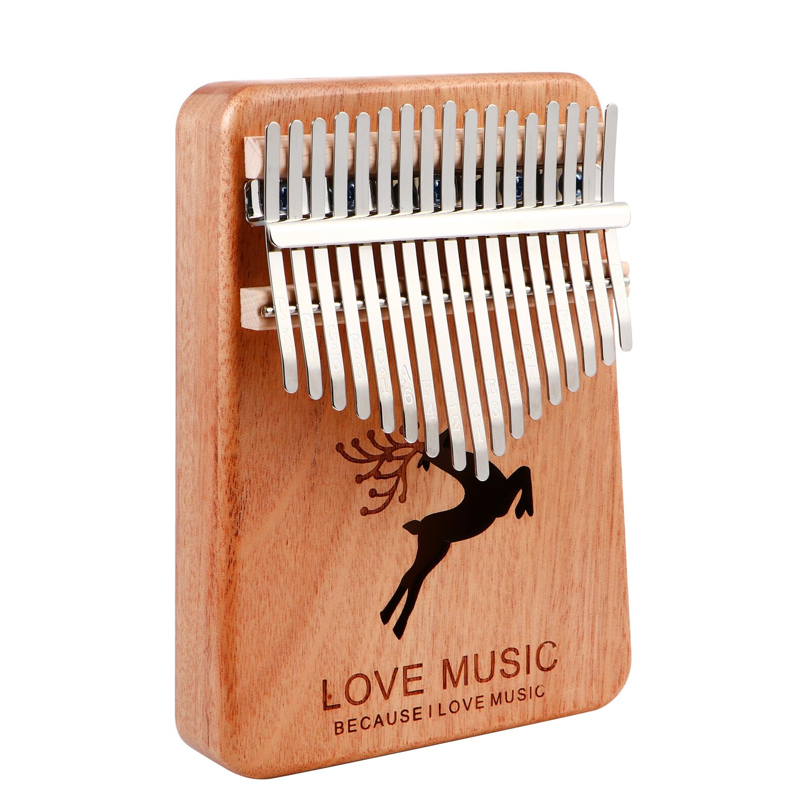 GLEAVI Instrument de Musique et Apprentissage Musical pour Débutants Facile à Utiliser 17 Touches Piano à Pouces en Bois Résonance