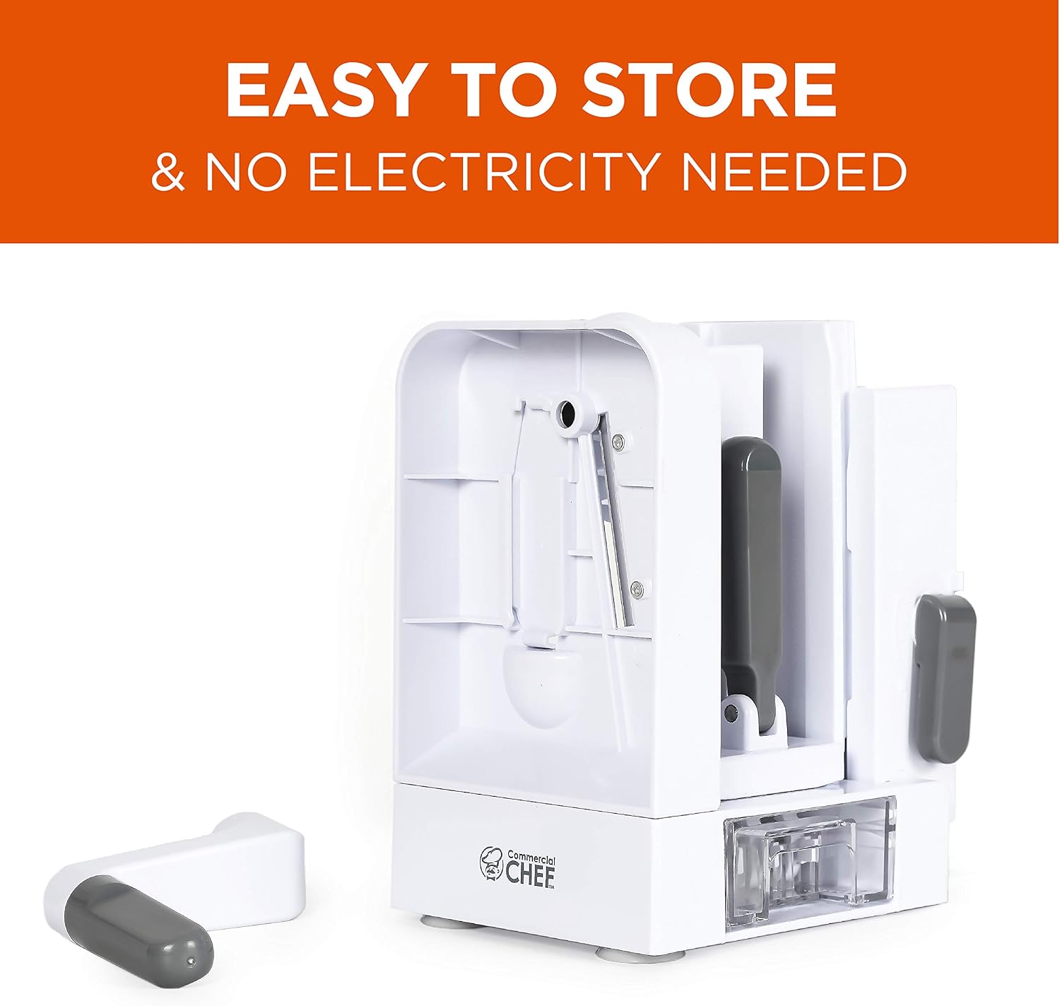 Spiralizer disassembled for cleaning, showing individual parts