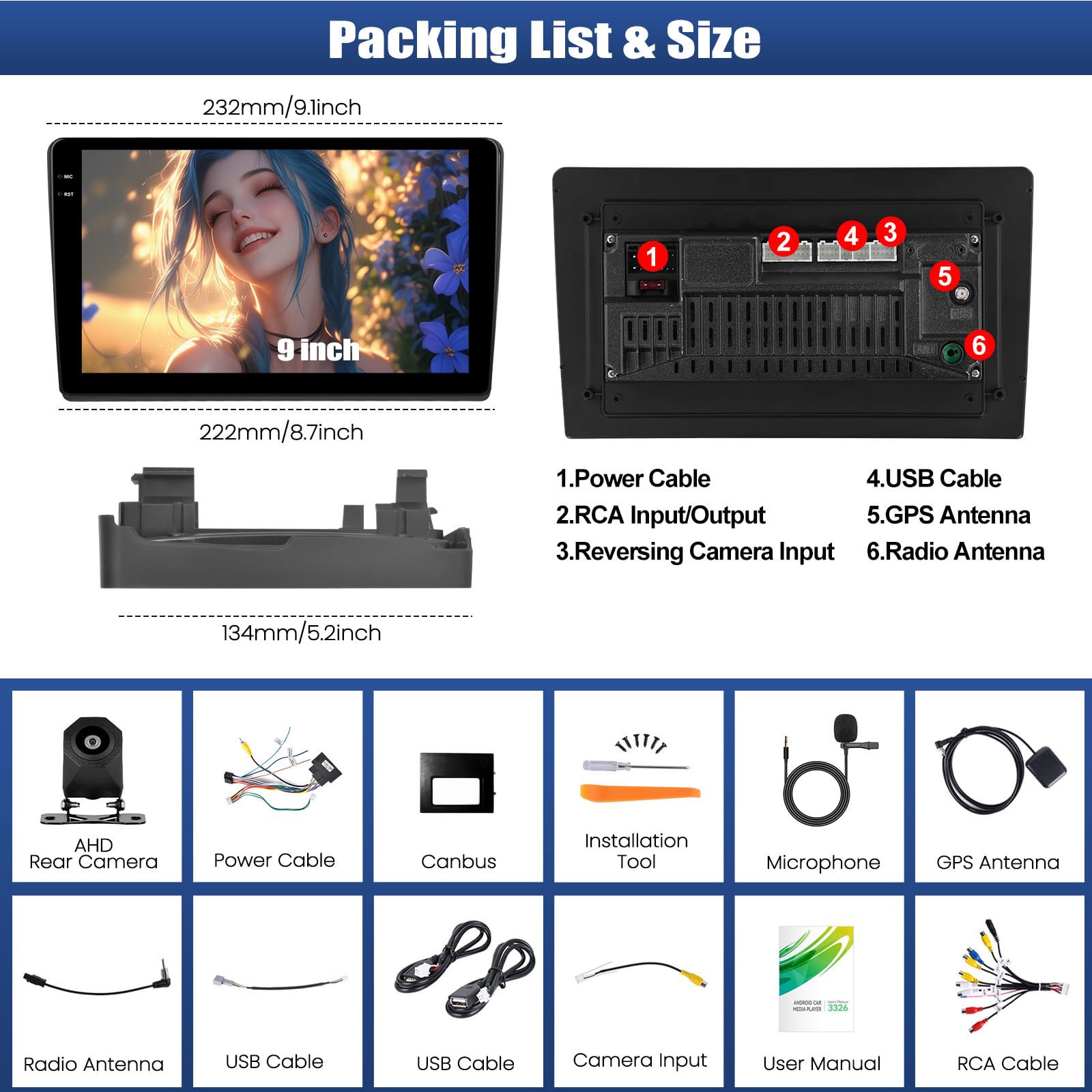 CAMECHO 4+128G Android 15 radio samochodowe do Peugeot