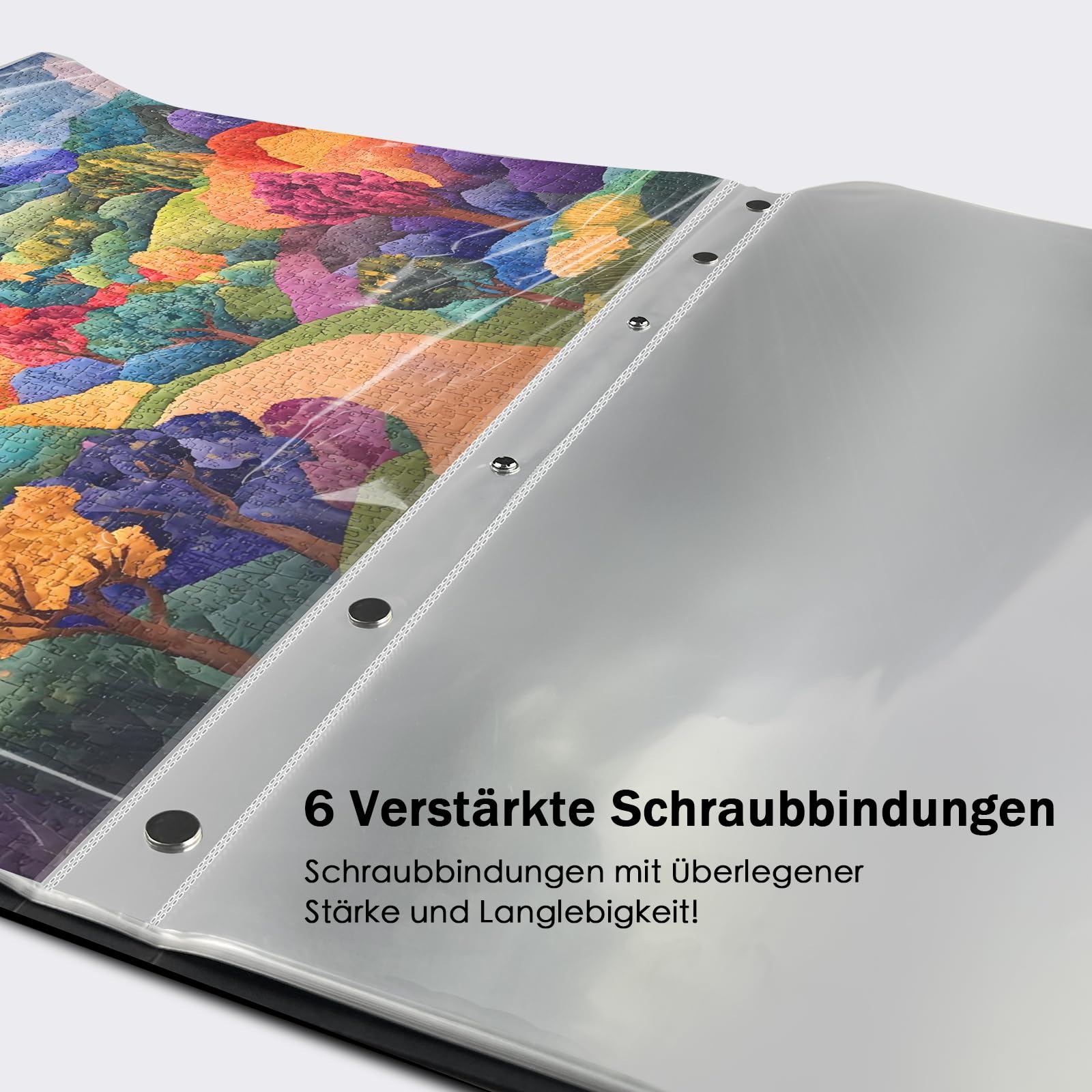 Nariolar Puzzle Aufbewahrungsordner für 1000 Teile – 24 HD-Taschen, Platz für 48 Puzzles, tragbar – Ideal zur sicheren Aufbewahrung und Organisation Ihrer Puzzles,as Ideale Puzzle-Zubehör