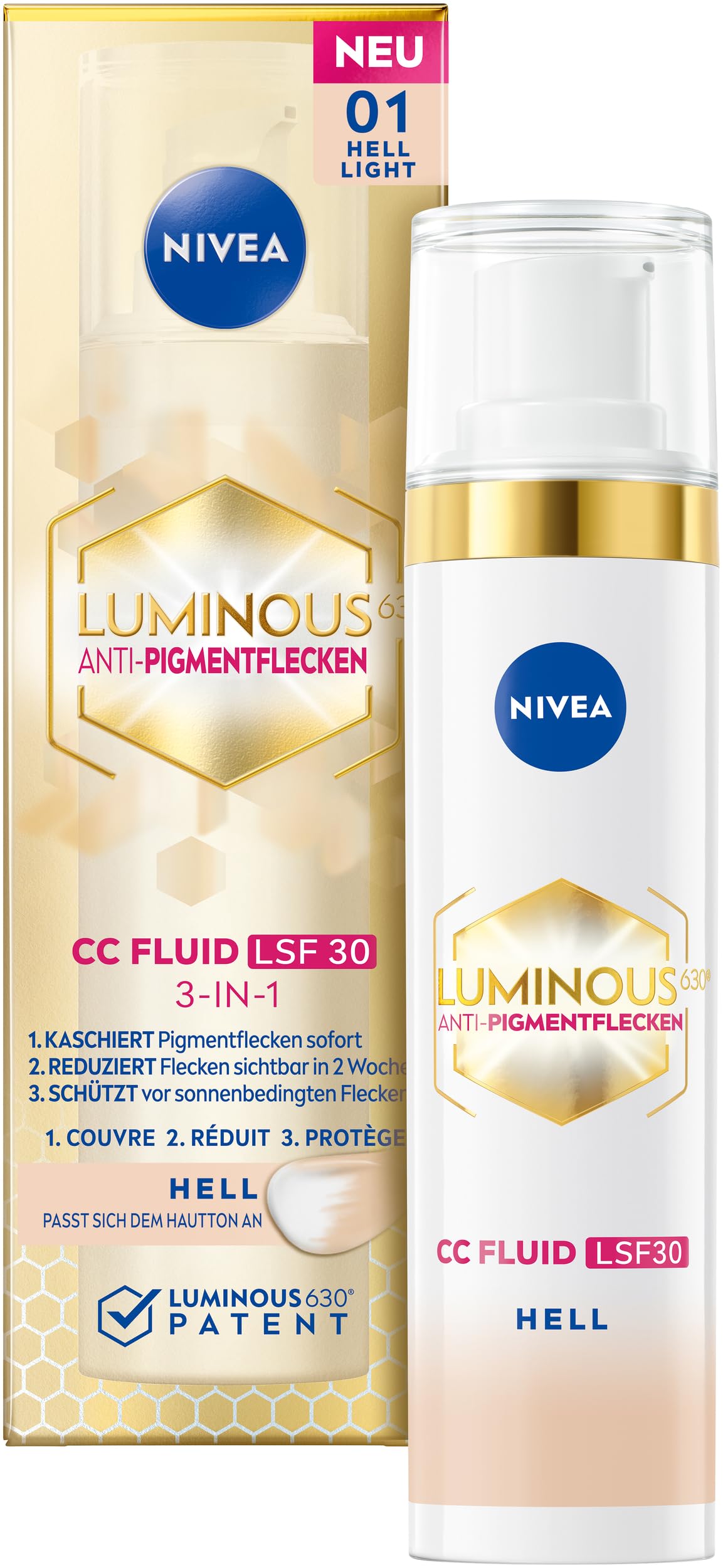 Nivea Luminous 630 Krem Cc, Biały, 41 ml