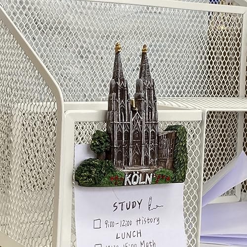 Miniatura 4 de A-ONE Imán de nevera 3D de la catedral de Colonia, Köln Alemania, 1 unidad+Gran Escudo de la Iglesia de San Martín, parche militar decorativo, 1