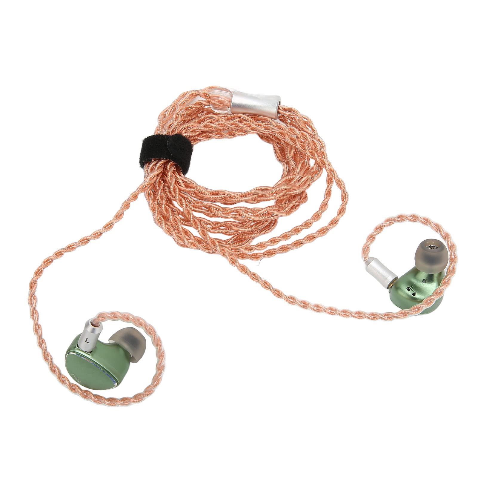 Monitor Douszny Spring2 HiFi IEM z Odłączanym Kablem dla Entuzjastów Muzyki 13 Mm Ceramiczny Metalowy 2 Wkładki Douszne + Zestaw Miękkich Silikonowych Końcówek Dousznych (Oliwkowo-zielony