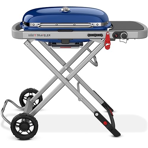 Weber The Traveler Portable Gas Grill, Blue
