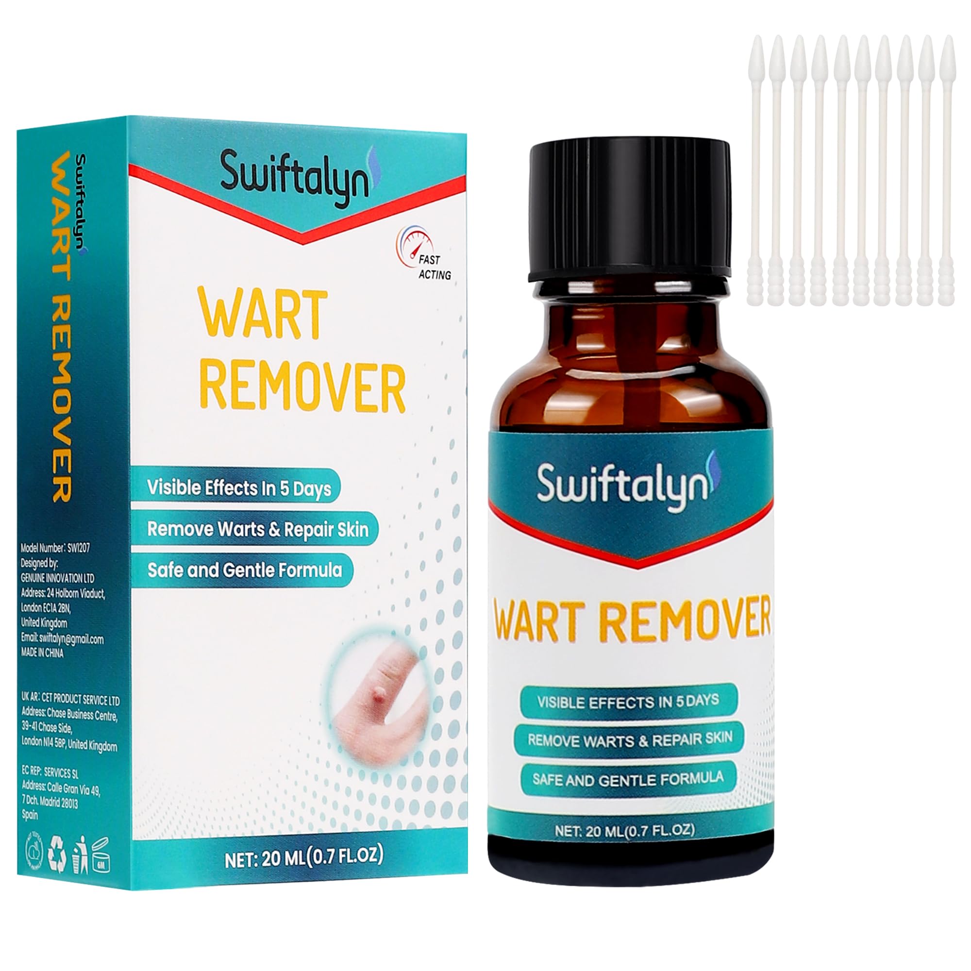 Wart Remover: Wart Removal - Wart Remover for Hands and Body - Wart Remover for Skin Repair - 20 ML