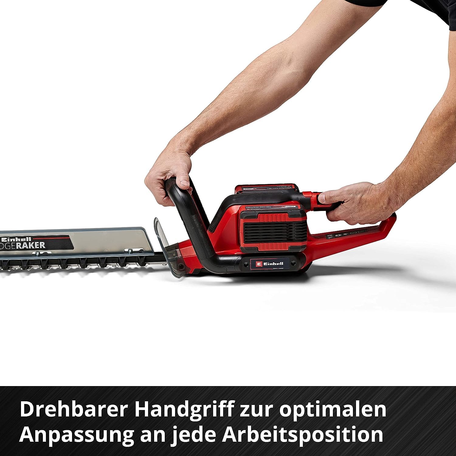 Einhell Akku-Heckenschere GE-CH 36/65 Li-Solo Power X-Change (36 V, 65 cm Schnittlänge, 30 mm Zahnabstand, drehbarer Handgriff, inkl. Schnittgutsammler, ohne Akku)