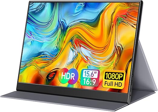 ForHelp 15.6″ 1080p FHD IPS Ultra-Thin Zero Frame Portable Gaming Monitor