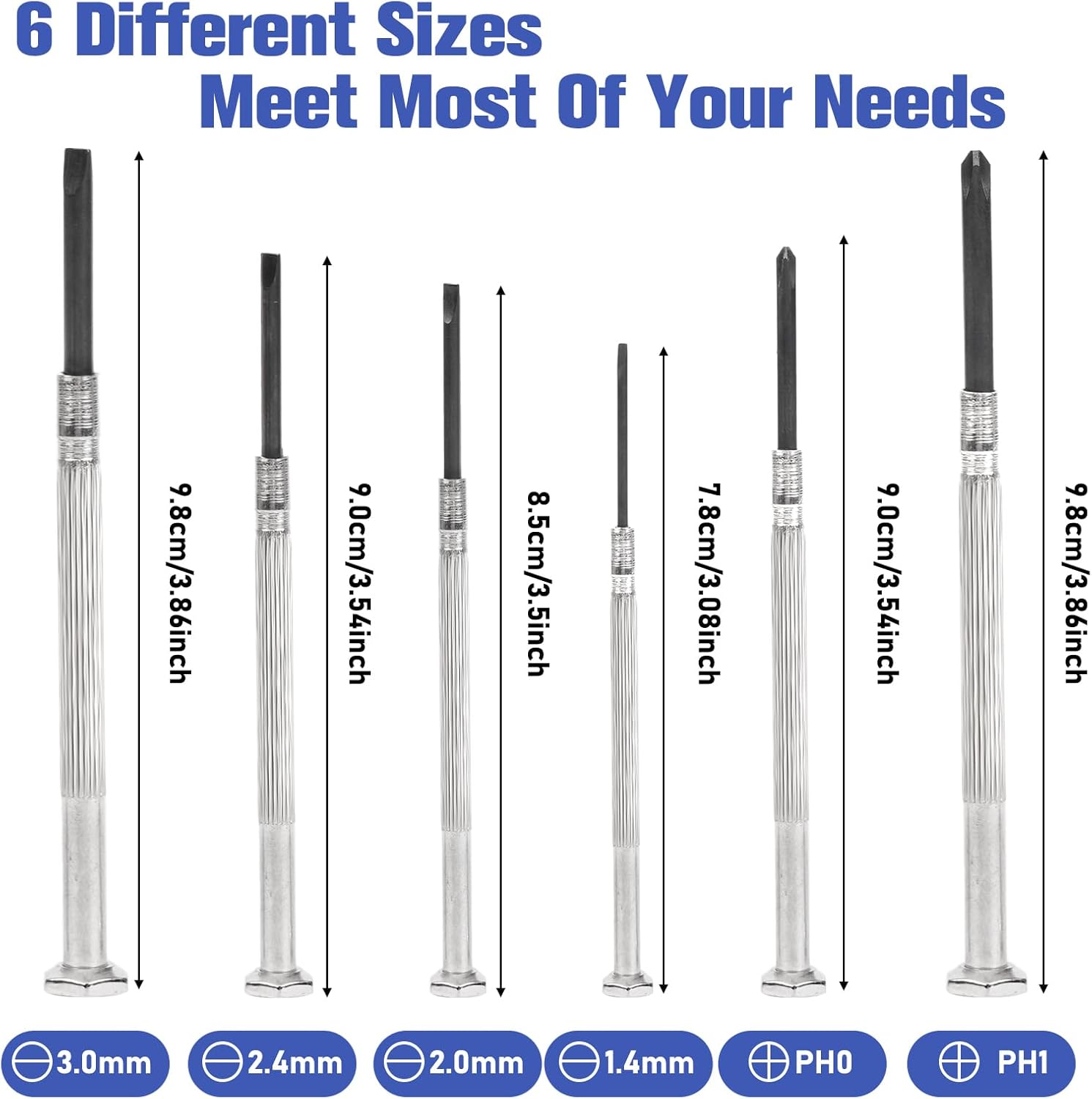 Mini Screwdriver Set, Eyeglass Repair Screwdriver, Precision Repair Tool Kit with 6 Different Size Ideal, for Watch, Jewelers