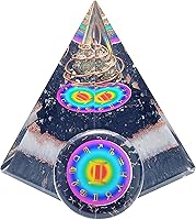 Vista 19 de Juego de pirámide de orgón y piedra de palmera, cristal curativo Leo signo del zodiaco, juego de regalo hecho de pirita para mayor fuerza y calma