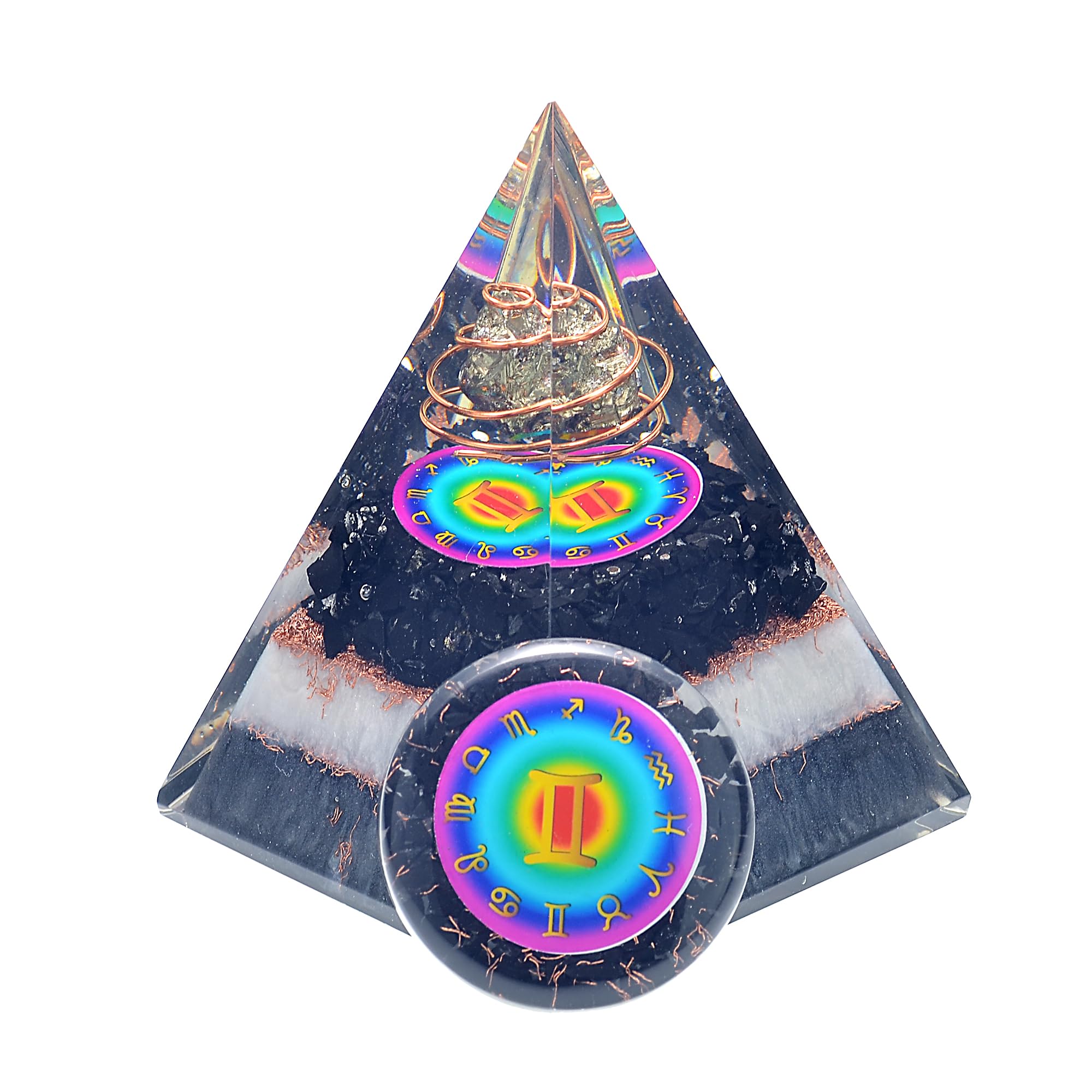 Horoscope Orgone Pyramid & Palm Stone Set